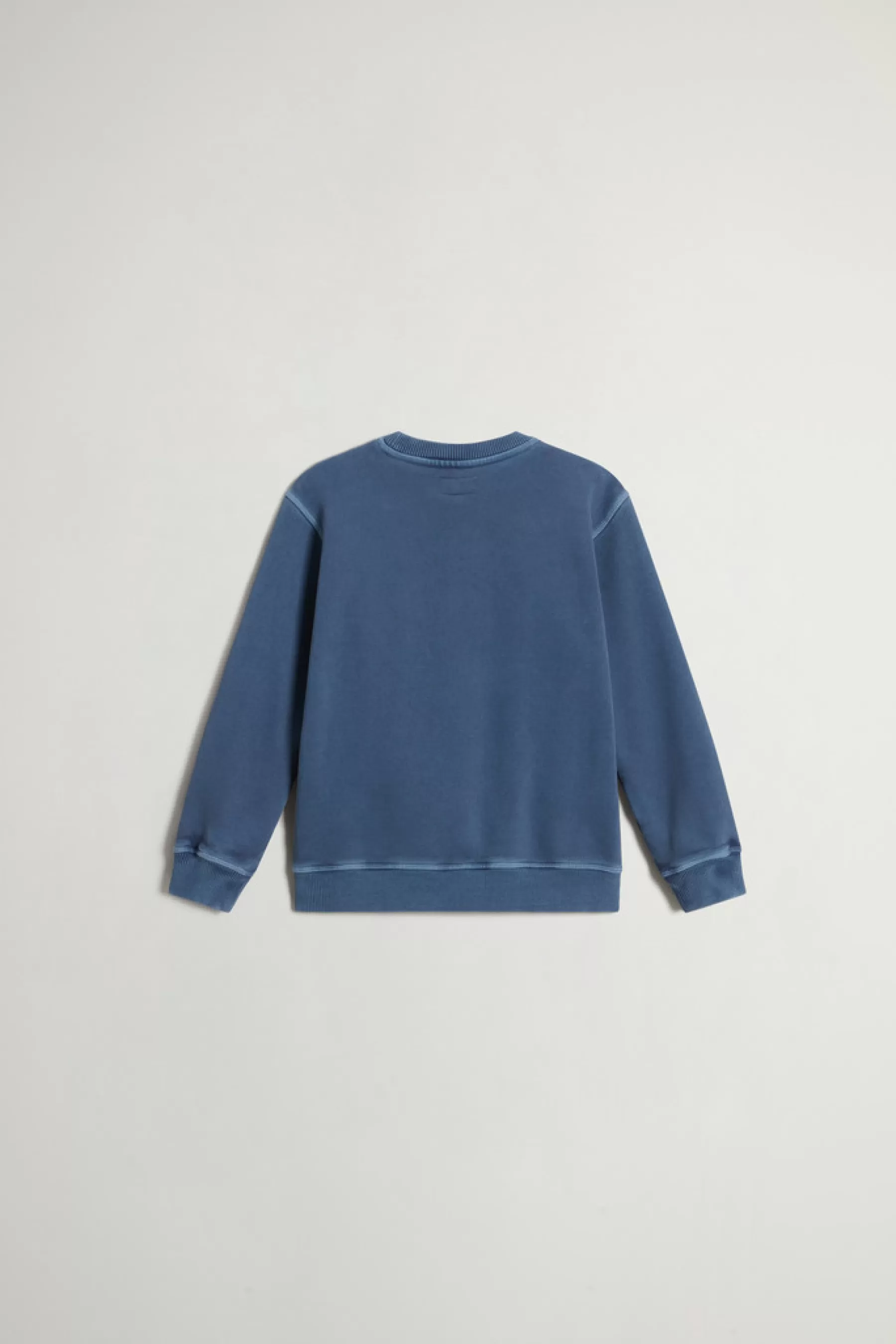 Fashion Achteraf geverfde sweater met ronde hals voor jongens van zuiver katoen met logo Kinderen Kleding