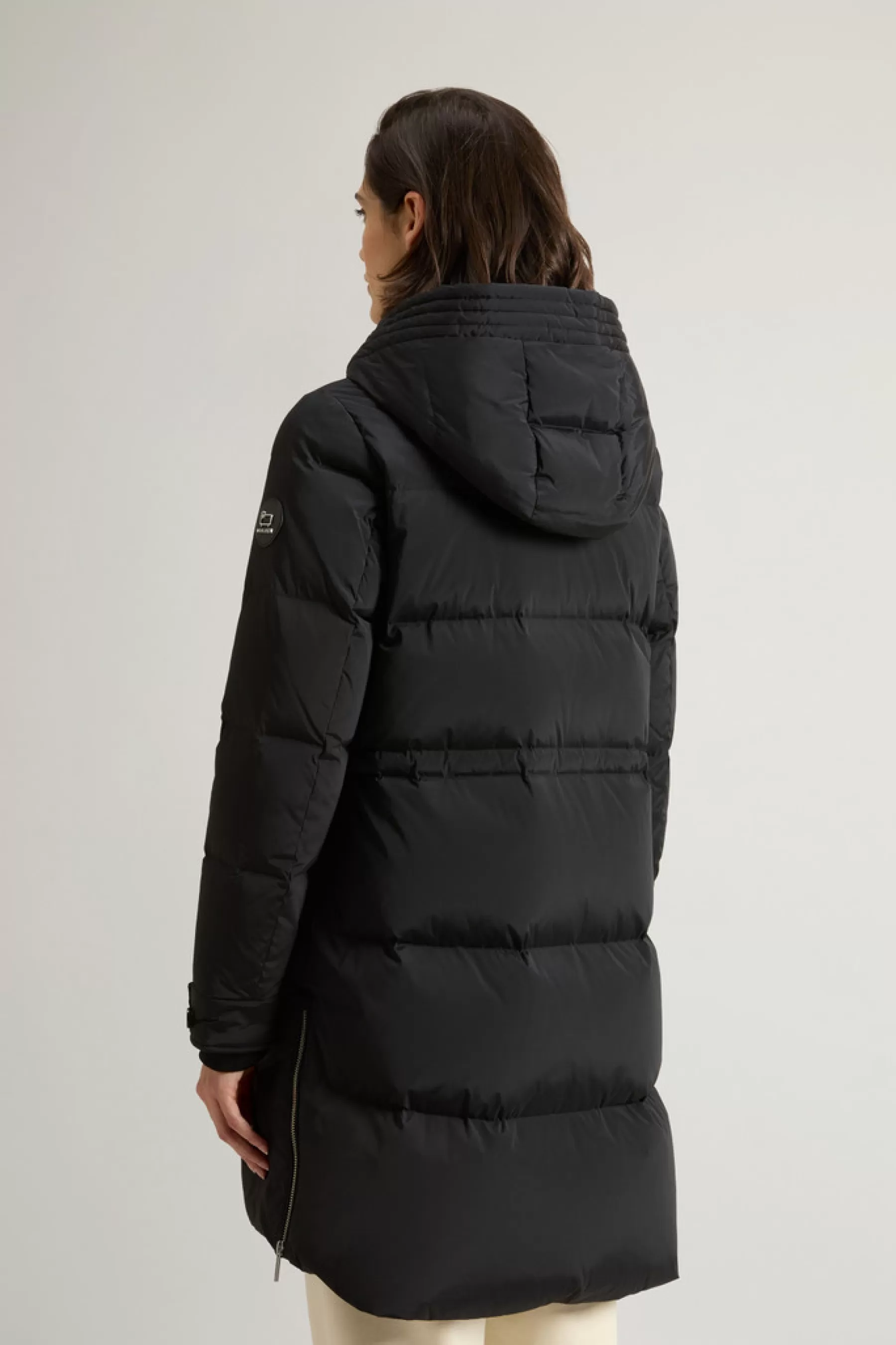 Sale Alsea Donsjack van stretchnylon met capuchon DAMES Parka | Donsjassen