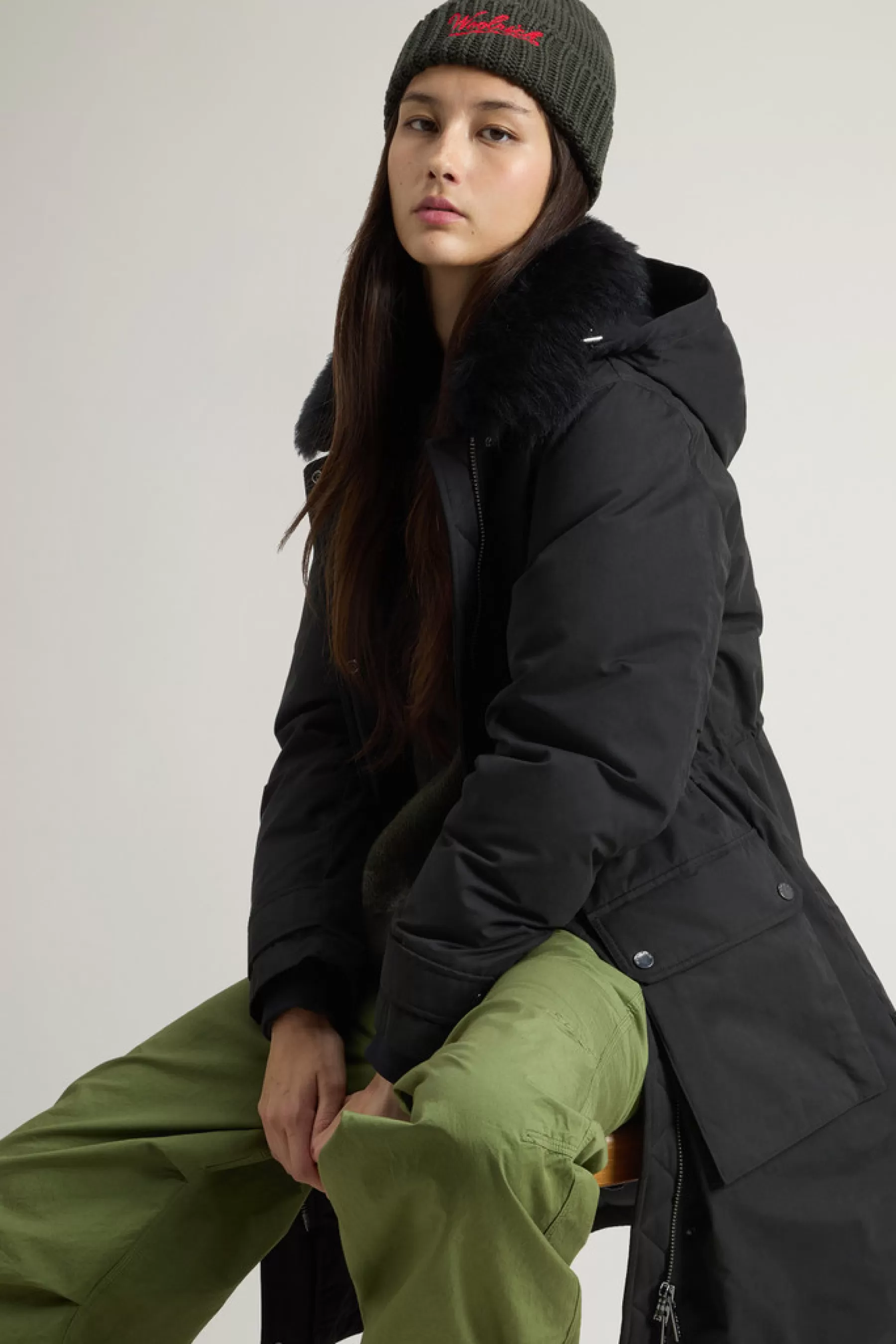Hot Arctic Parka van Mountain Cloth met verwijderbare capuchon en bontkraag DAMES Parka