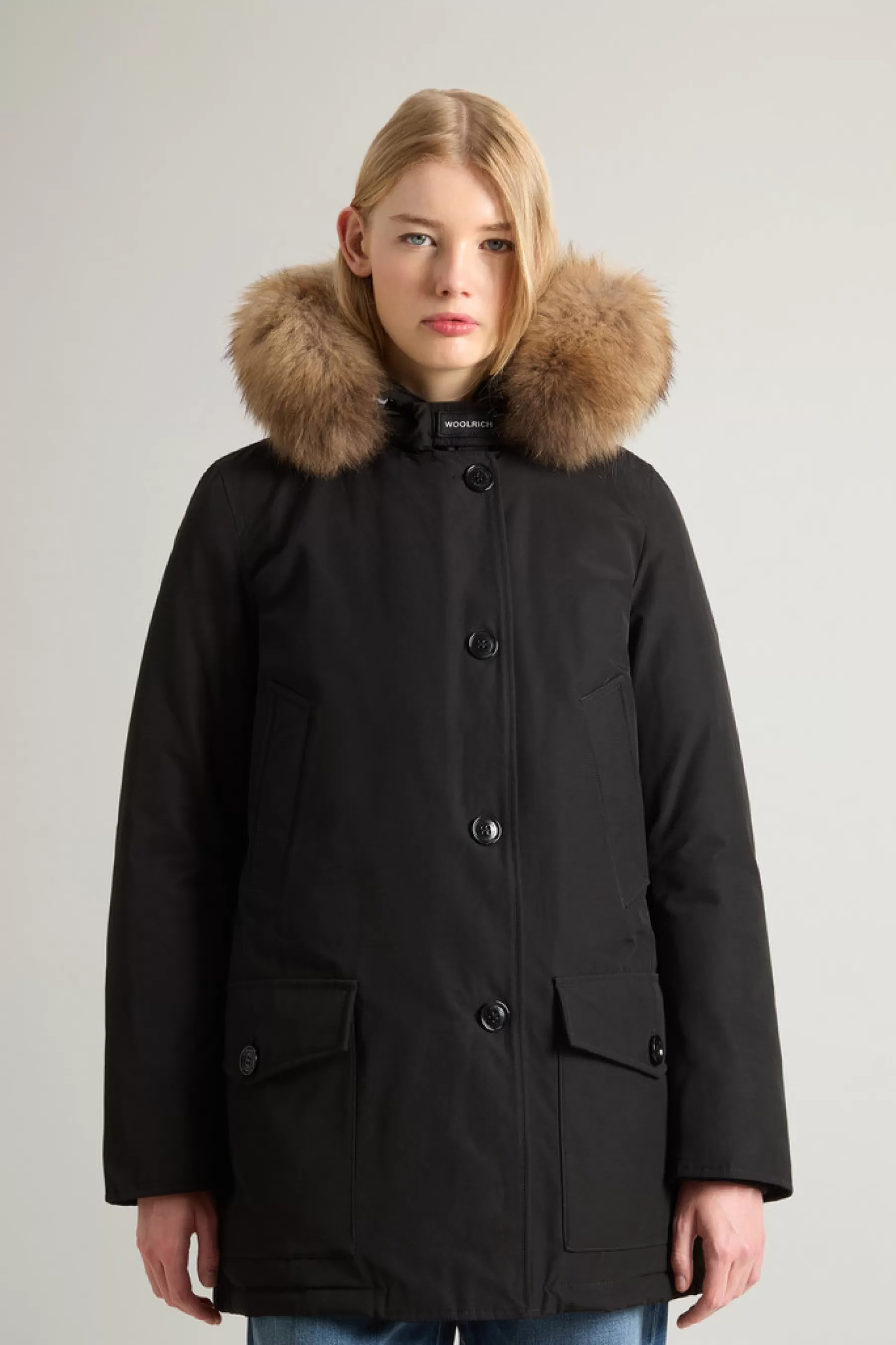Discount Arctic Parka van Ramar Cloth met vier zakken en afneembaar bont DAMES Parka