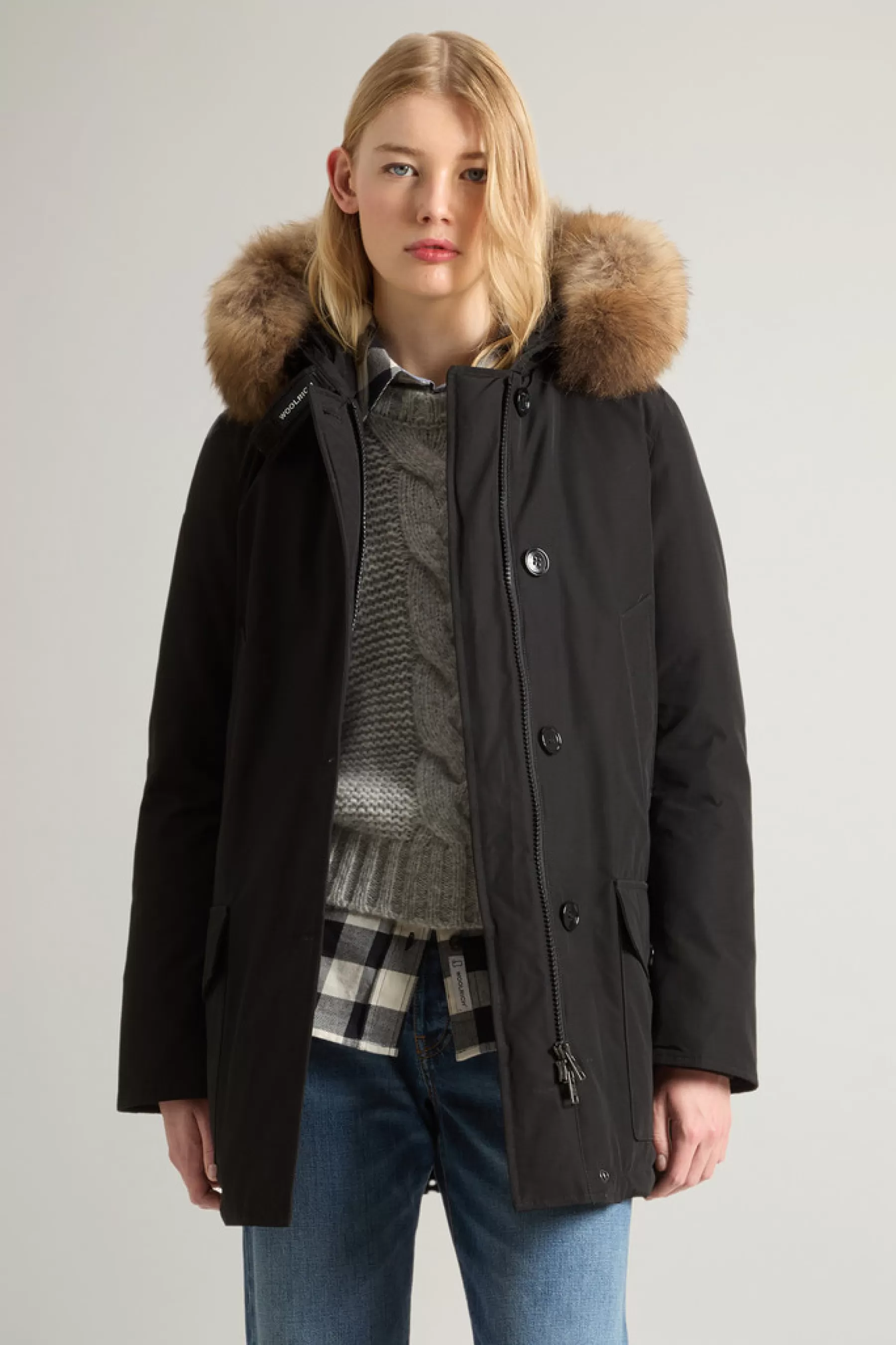 Discount Arctic Parka van Ramar Cloth met vier zakken en afneembaar bont DAMES Parka
