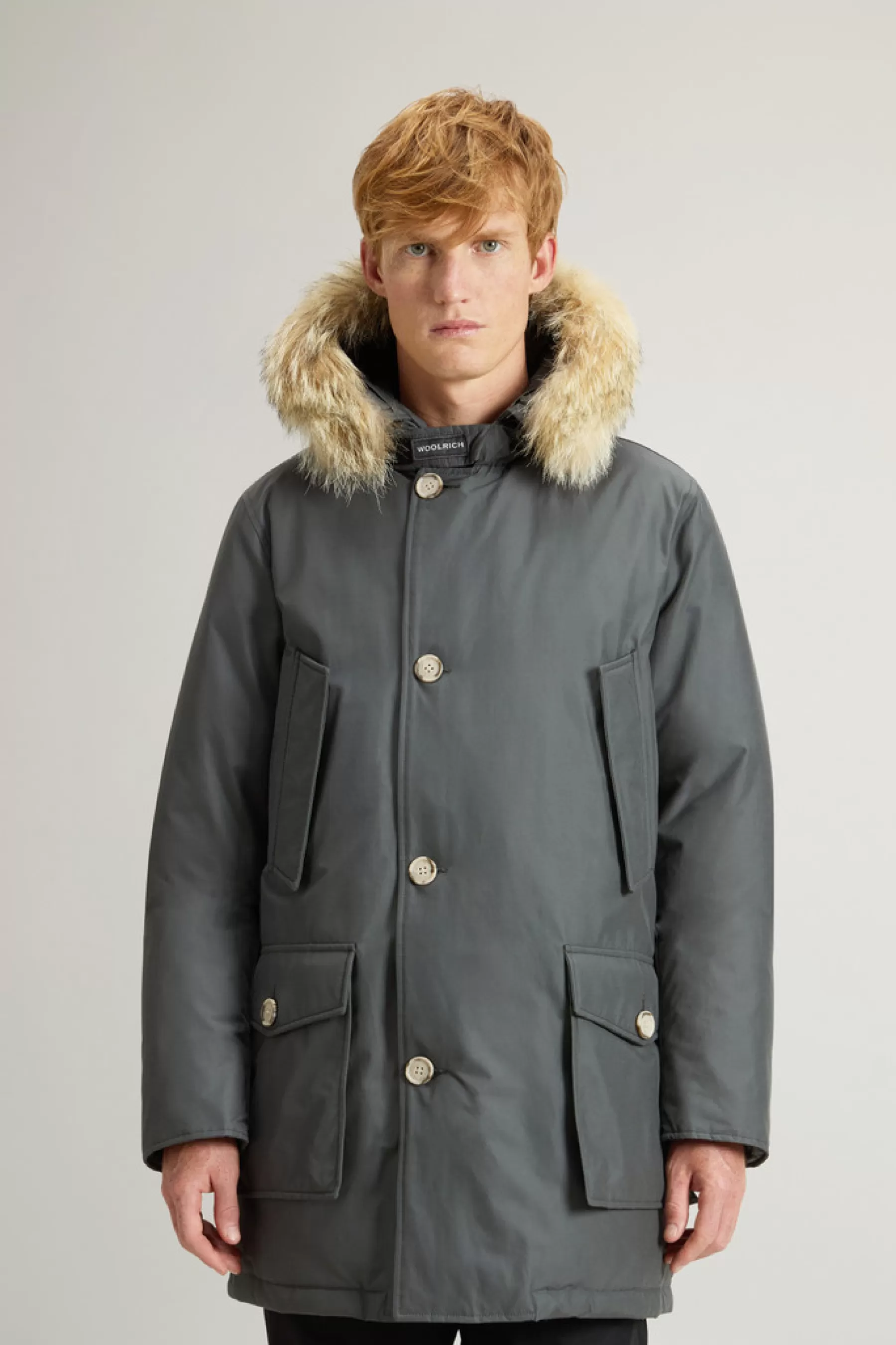 Clearance Arctic Parka van Ramar Cloth-stof met afneembare bontrand Heren Parka