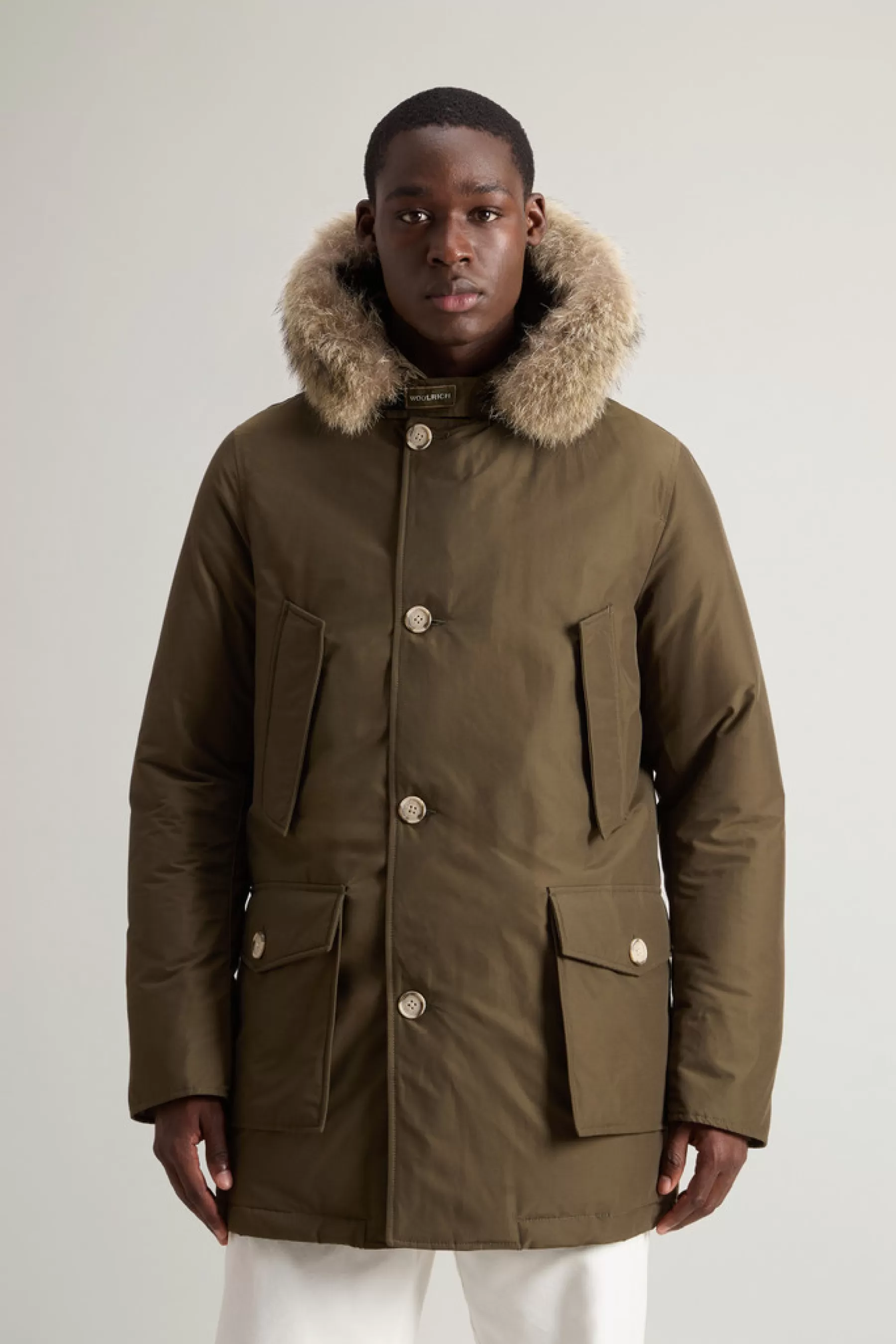 Outlet Arctic Parka van Ramar Cloth-stof met afneembare bontrand Heren Parka