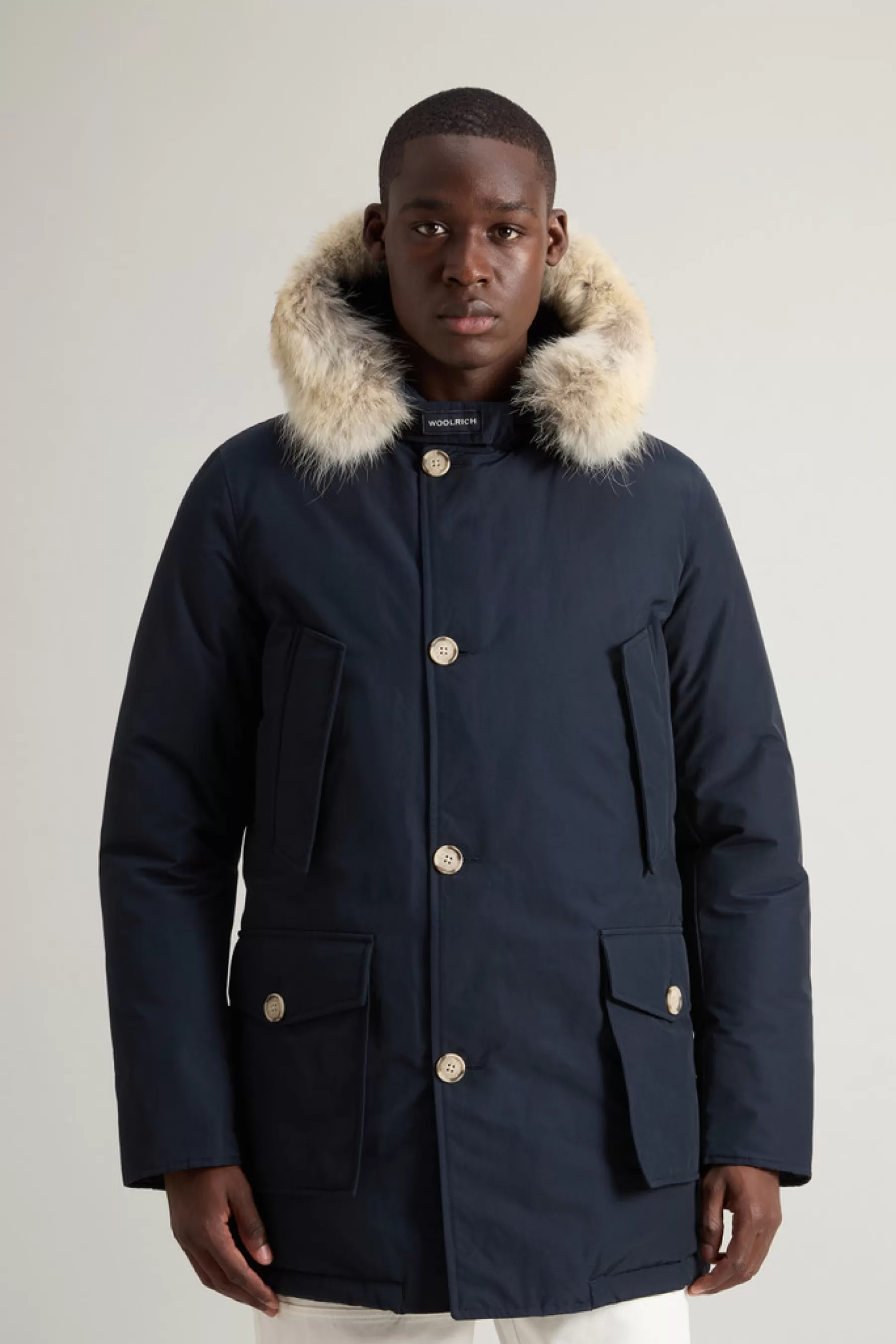 New Arctic Parka van Ramar Cloth-stof met afneembare bontrand Heren Parka