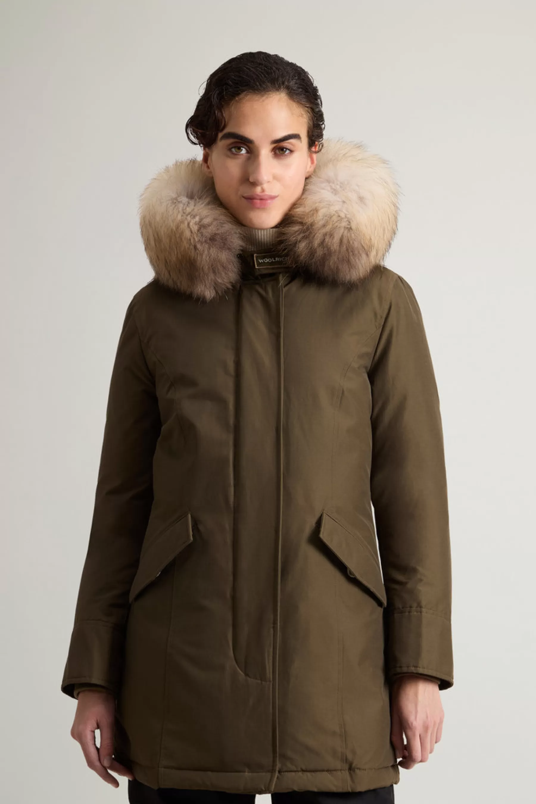 Online Arctic Parka van Ramar Cloth-stof met afneembare bontrand DAMES Parka