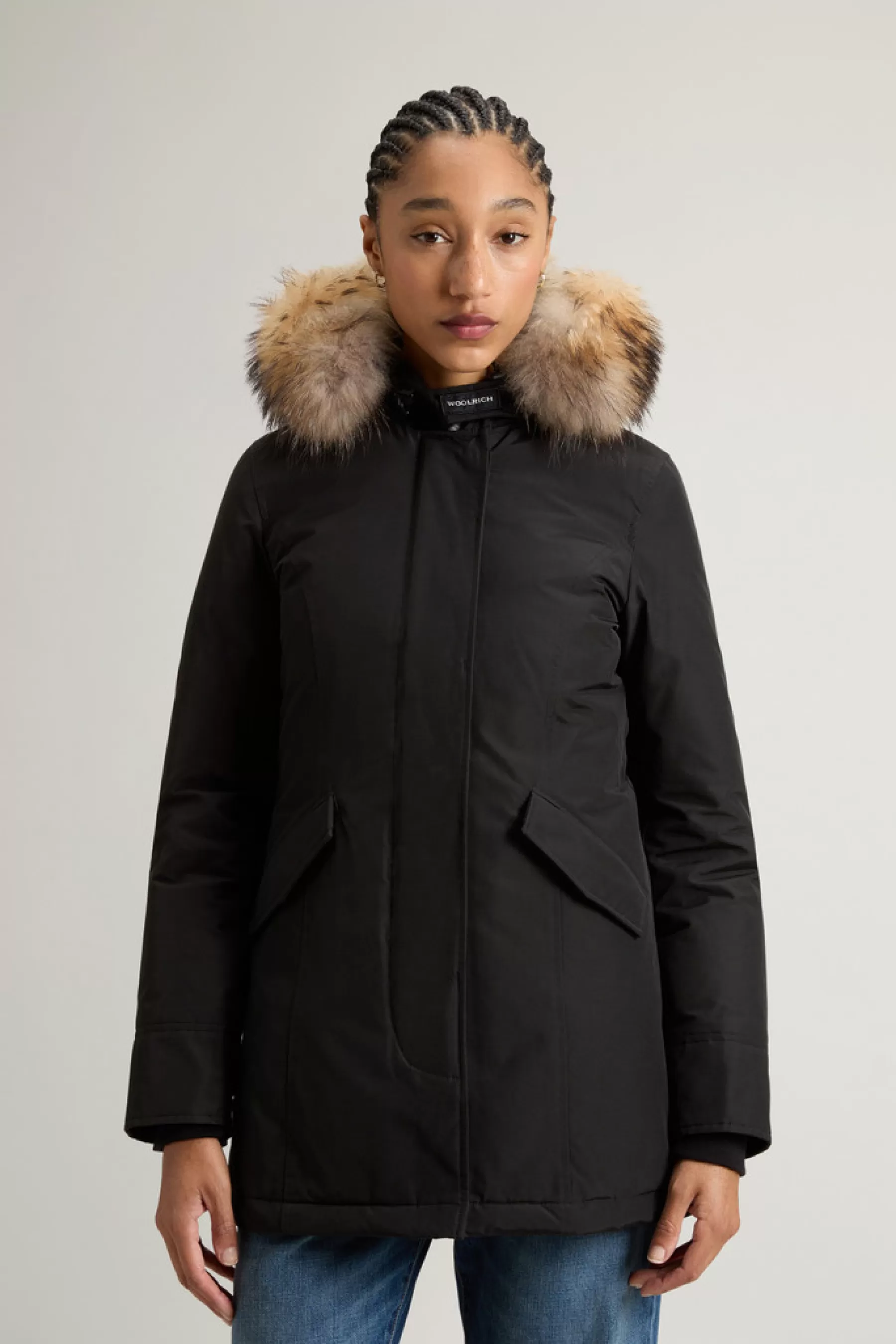 New Arctic Parka van Ramar Cloth-stof met afneembare bontrand DAMES Parka