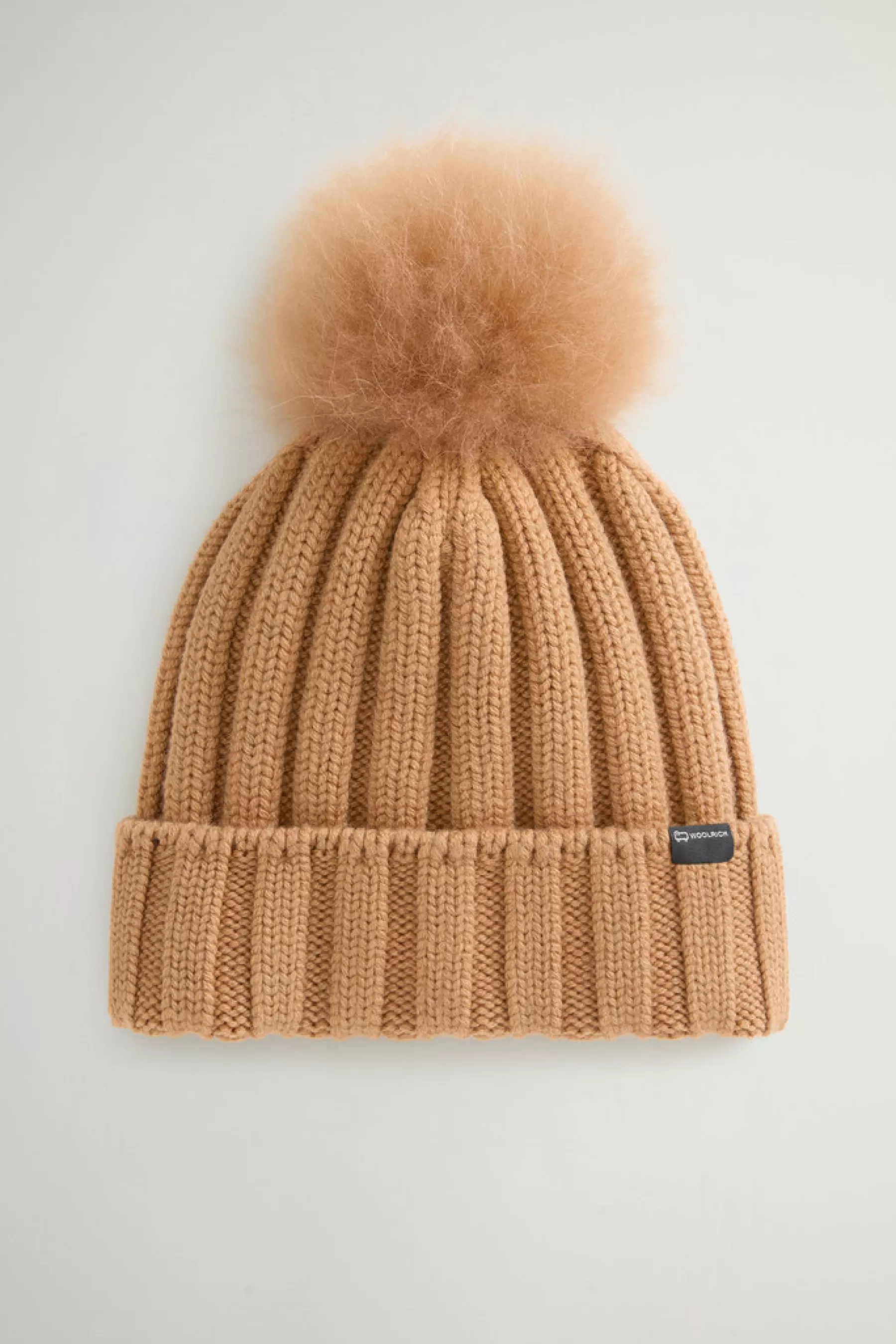 Fashion Beanie van zuivere scheerwol met kasjmieren pompom DAMES Hoeden En Mutsen