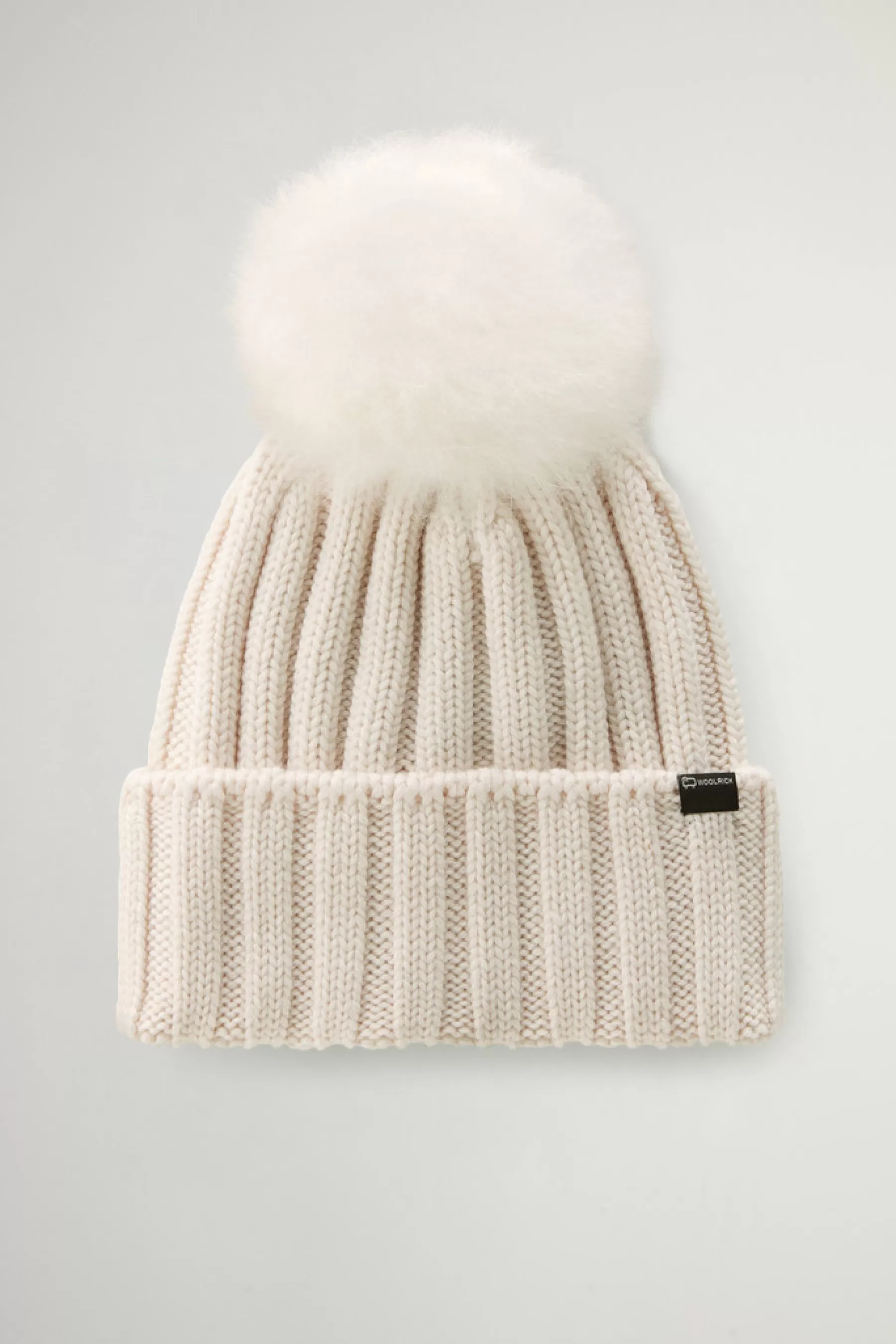 Sale Beanie van zuivere scheerwol met kasjmieren pompom DAMES Hoeden En Mutsen