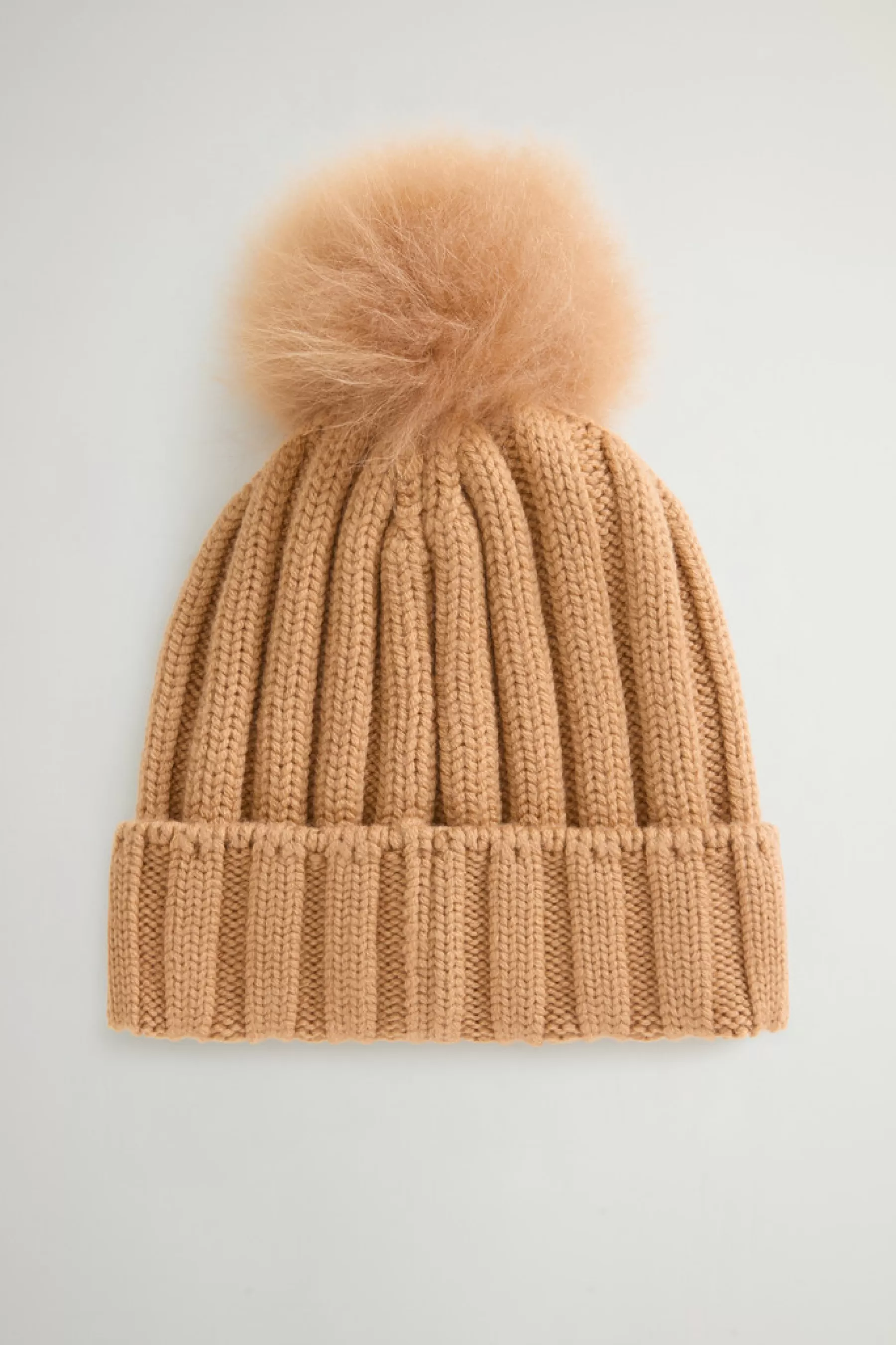 Fashion Beanie van zuivere scheerwol met kasjmieren pompom DAMES Hoeden En Mutsen