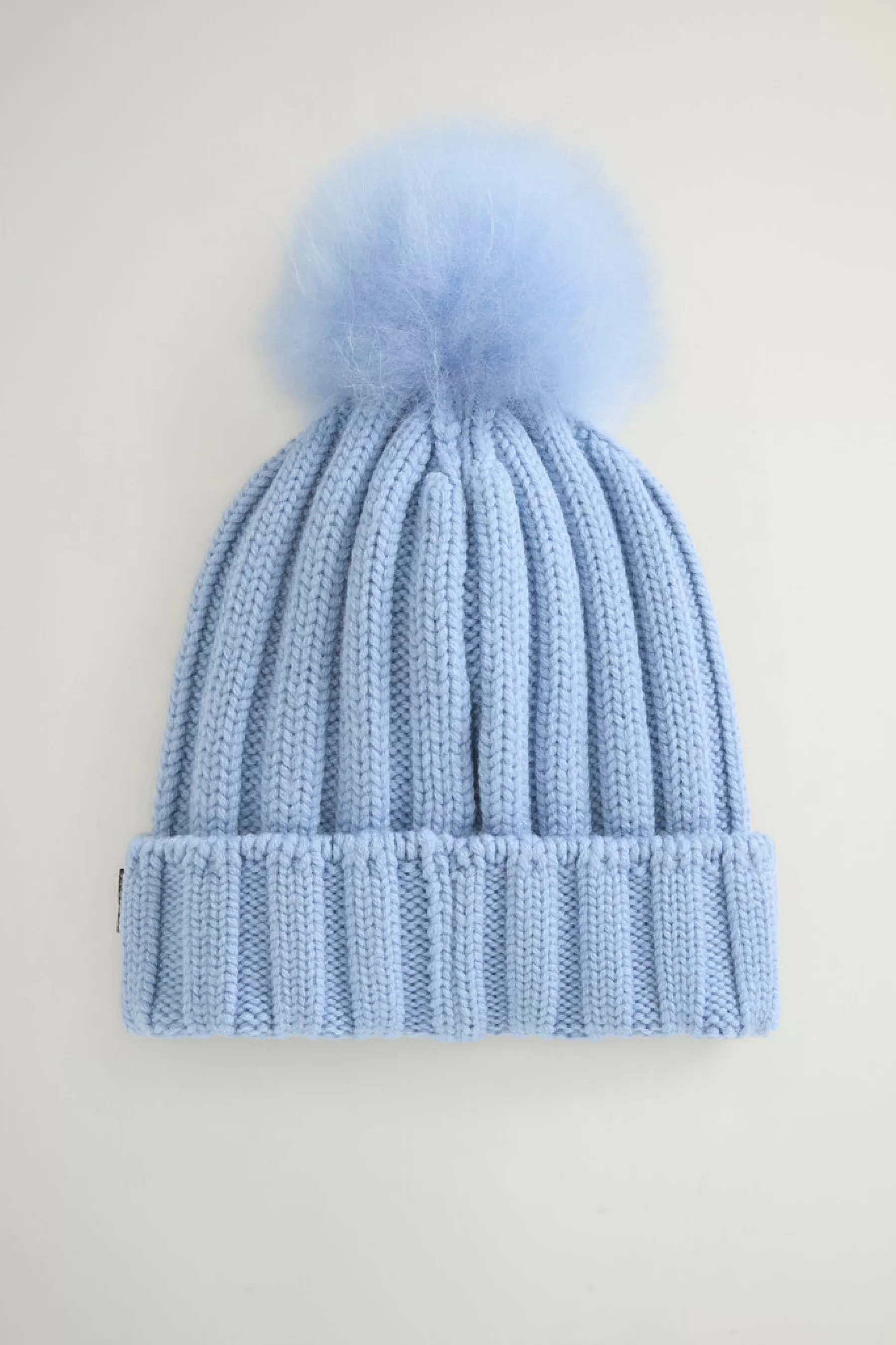 Outlet Beanie van zuivere scheerwol met kasjmieren pompom DAMES Hoeden En Mutsen