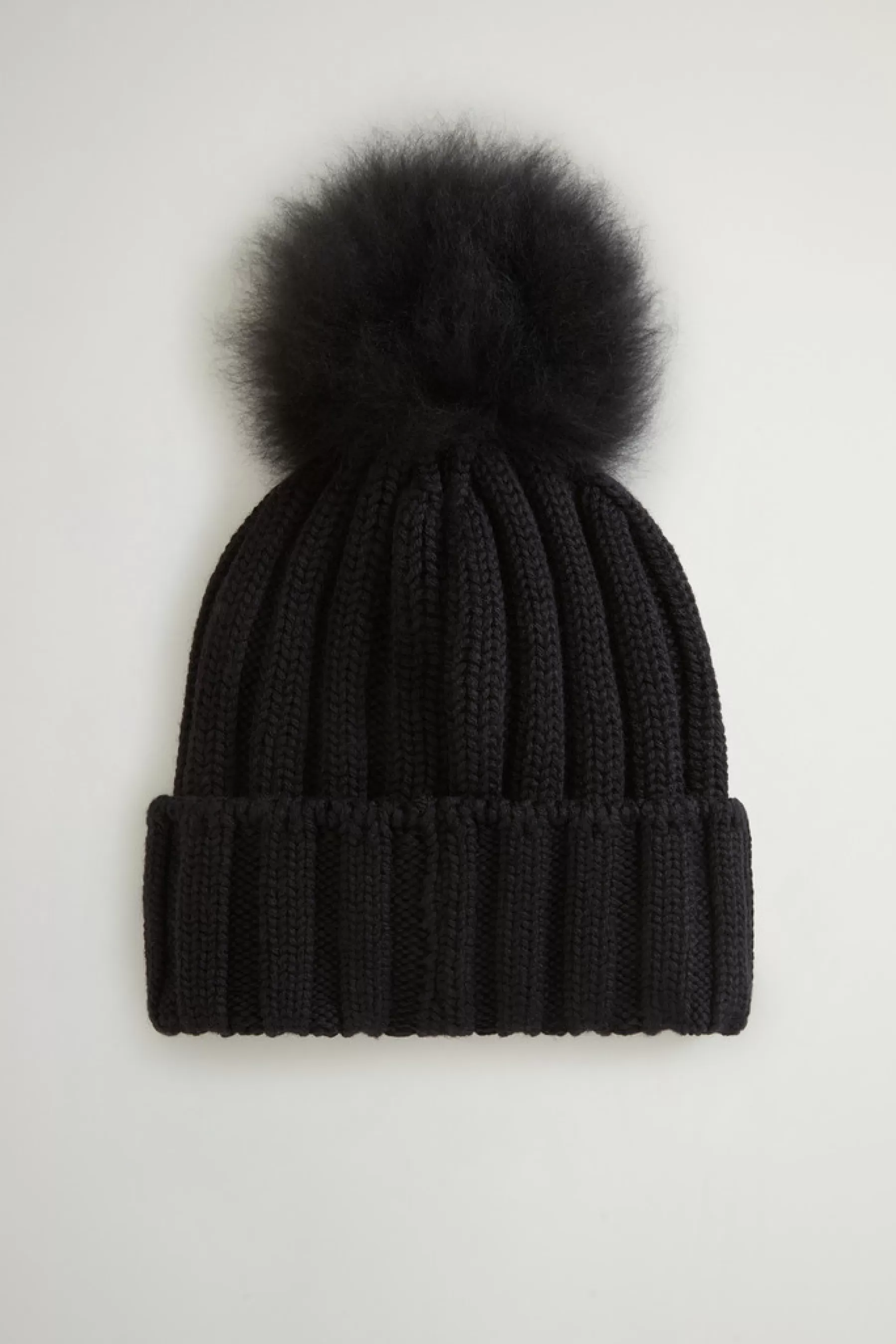 Hot Beanie van zuivere scheerwol met kasjmieren pompom DAMES Hoeden En Mutsen