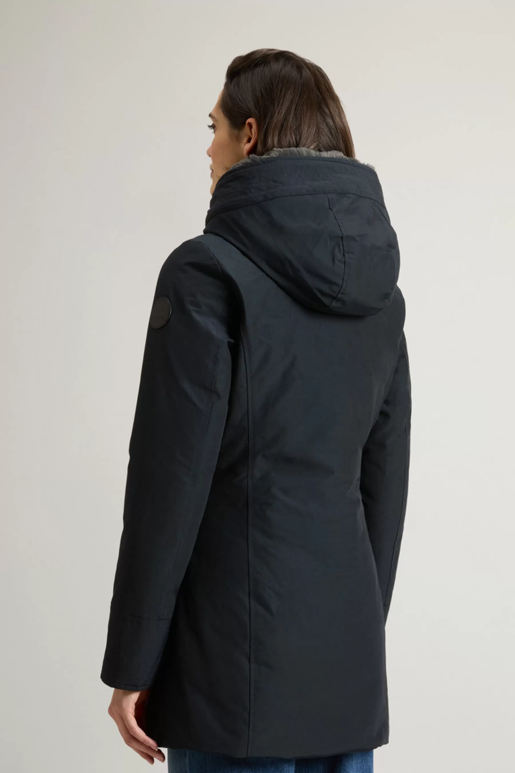 Cheap Boulder Parka van Ramar Cloth met capuchon en afneembare rand van imitatiebont DAMES Parka