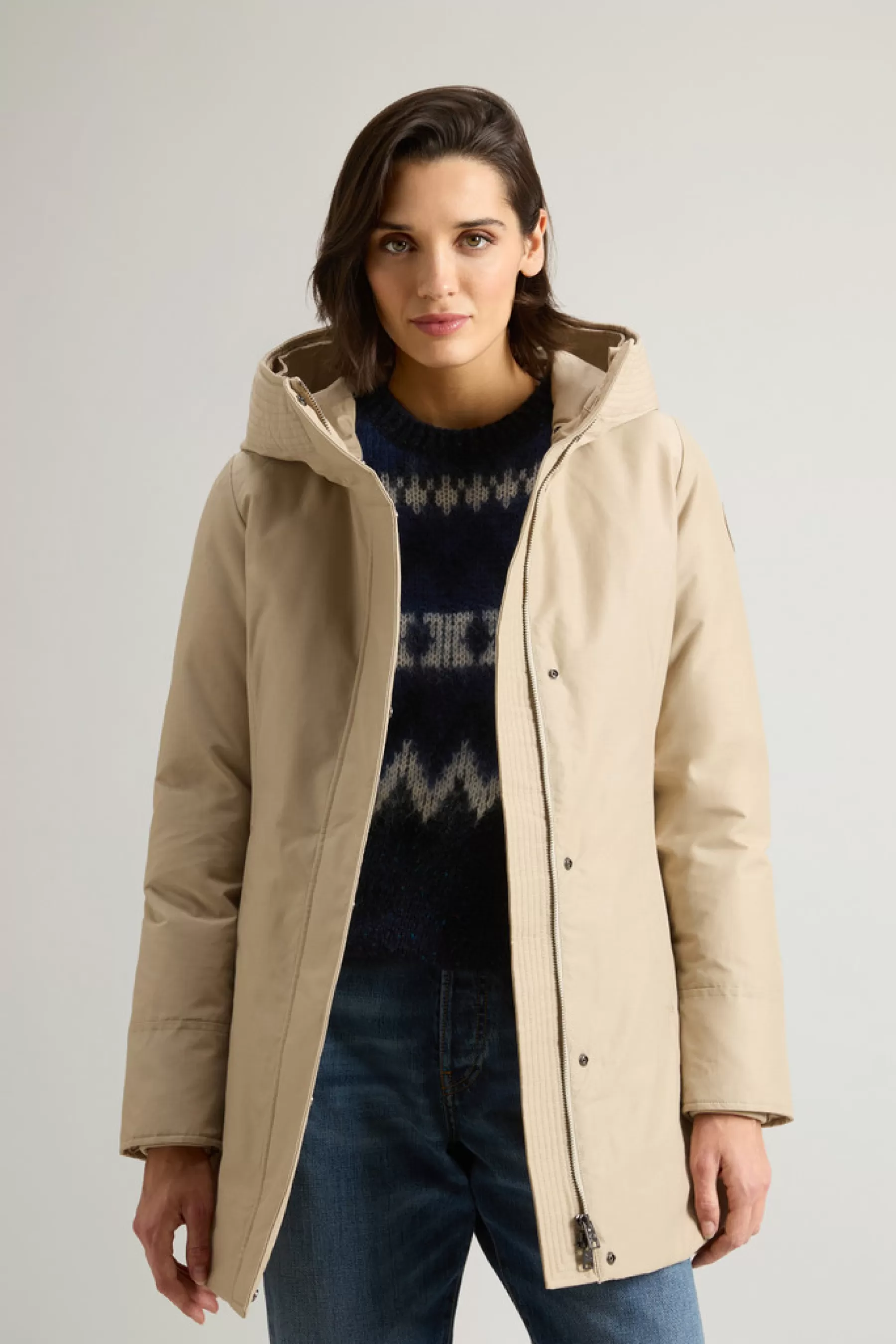 Discount Boulder Parka van Ramar Cloth met capuchon en afneembare rand van imitatiebont DAMES Parka