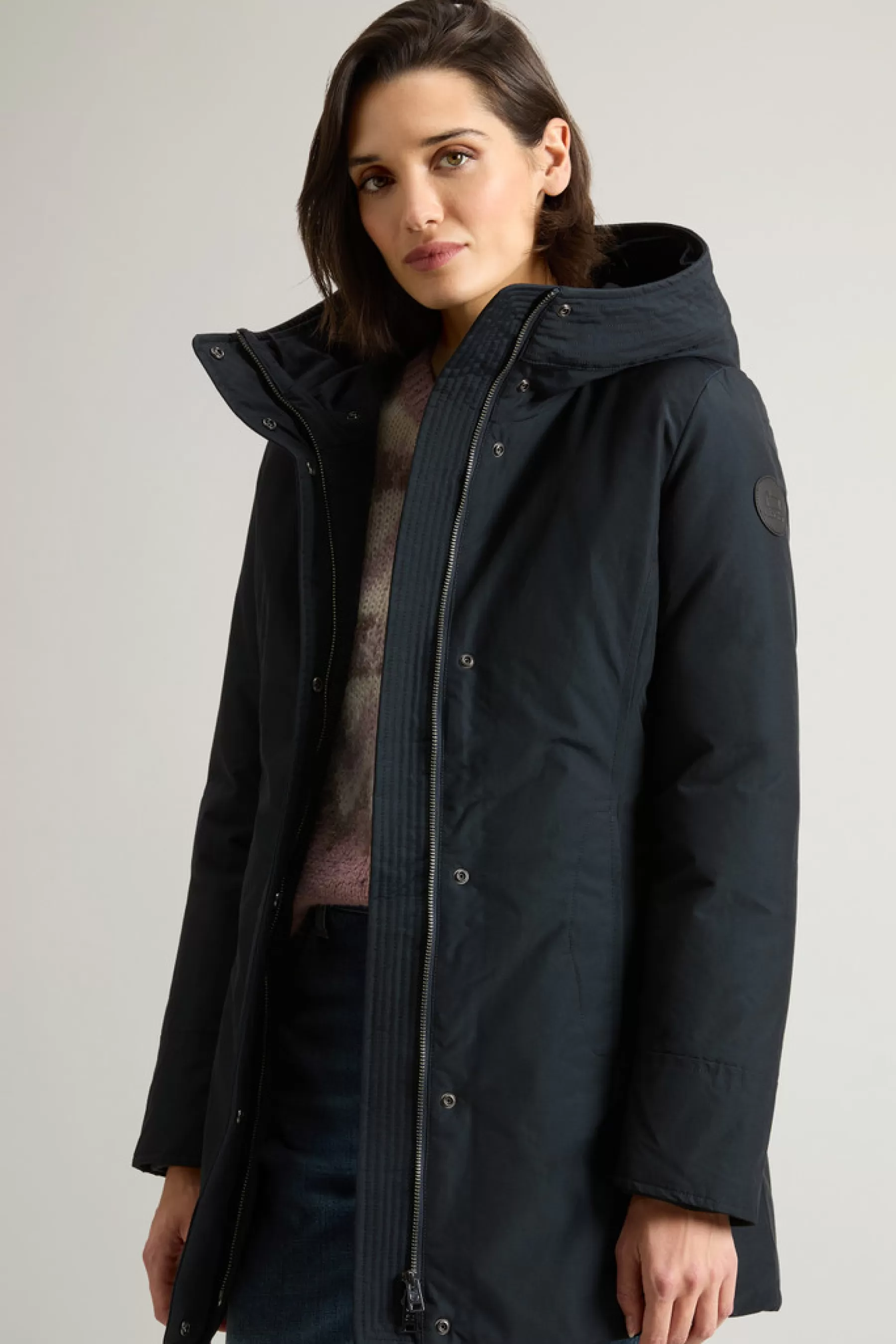Cheap Boulder Parka van Ramar Cloth met capuchon en afneembare rand van imitatiebont DAMES Parka