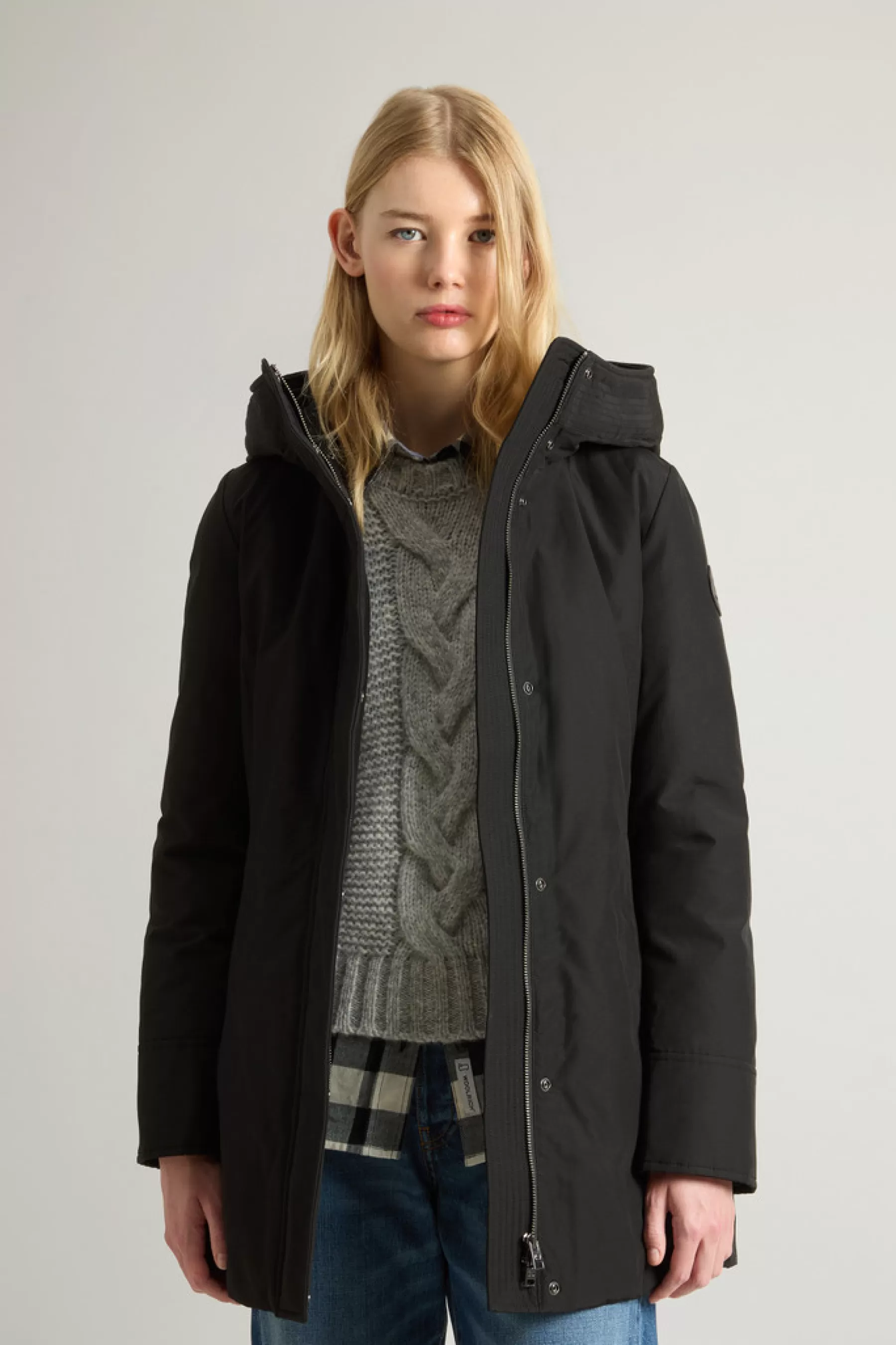 Discount Boulder Parka van Ramar Cloth met capuchon en afneembare rand van imitatiebont DAMES Parka