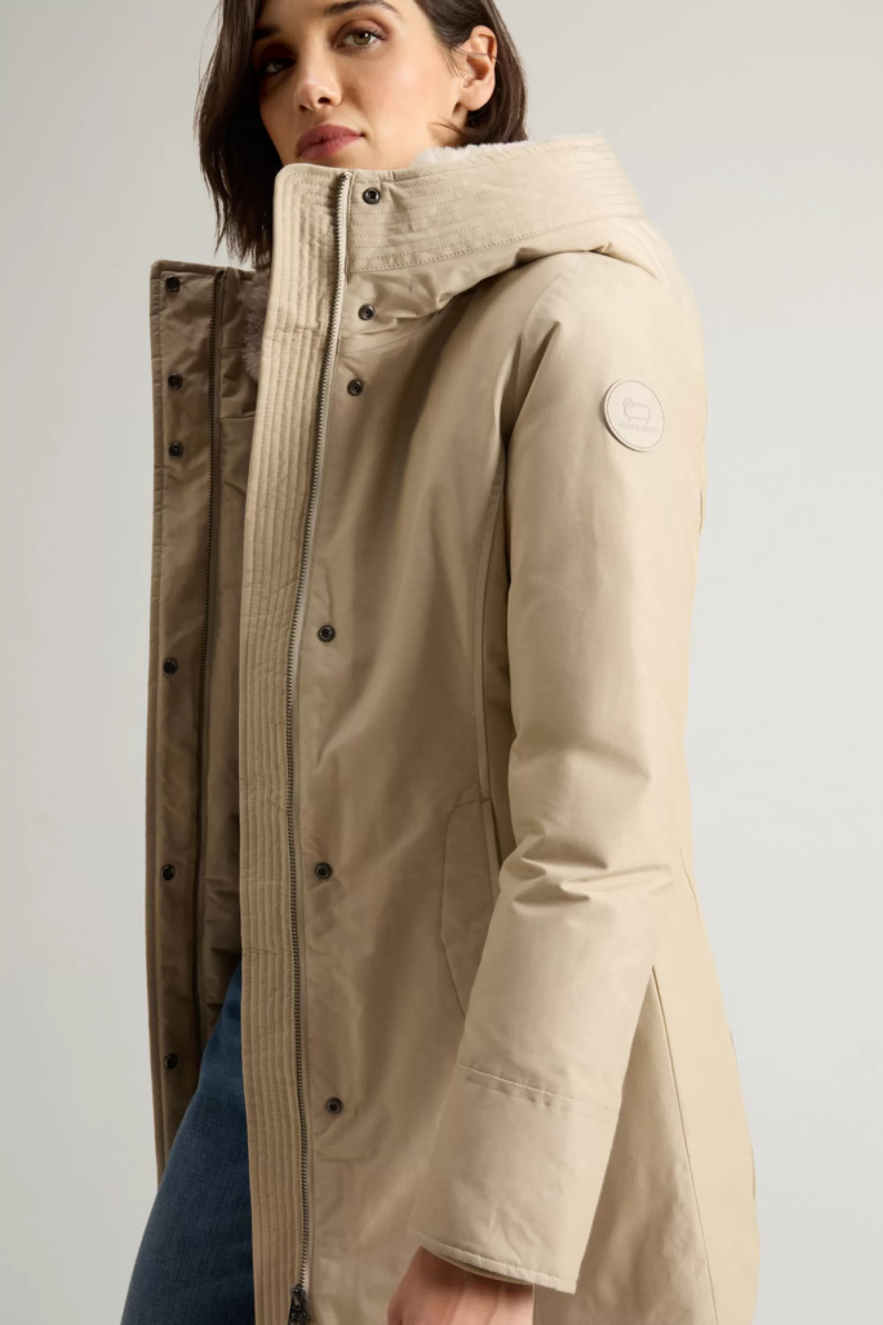 Discount Boulder Parka van Ramar Cloth met capuchon en afneembare rand van imitatiebont DAMES Parka