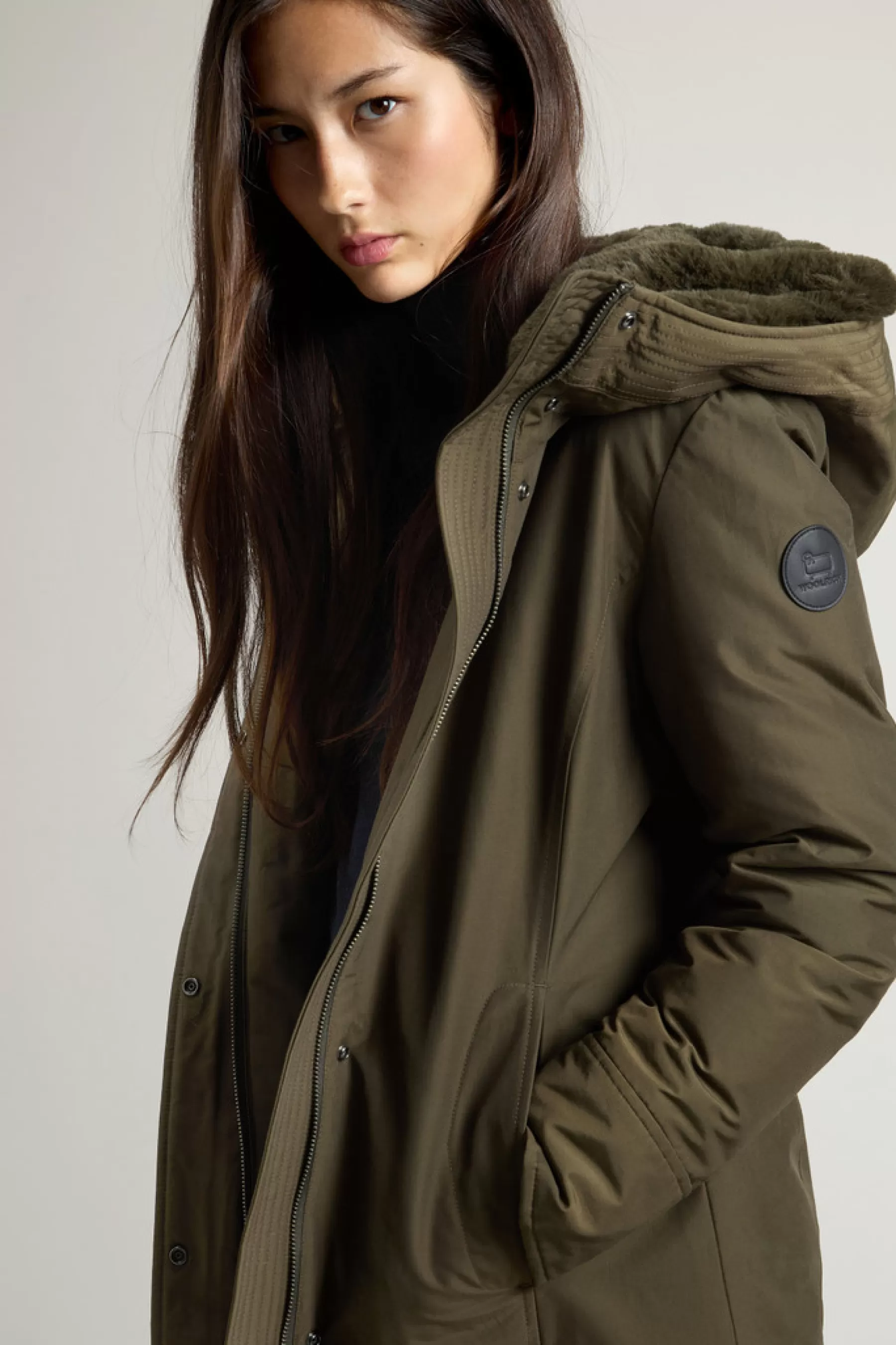 Store Boulder Parka van Ramar Cloth met capuchon en afneembare rand van imitatiebont DAMES Parka