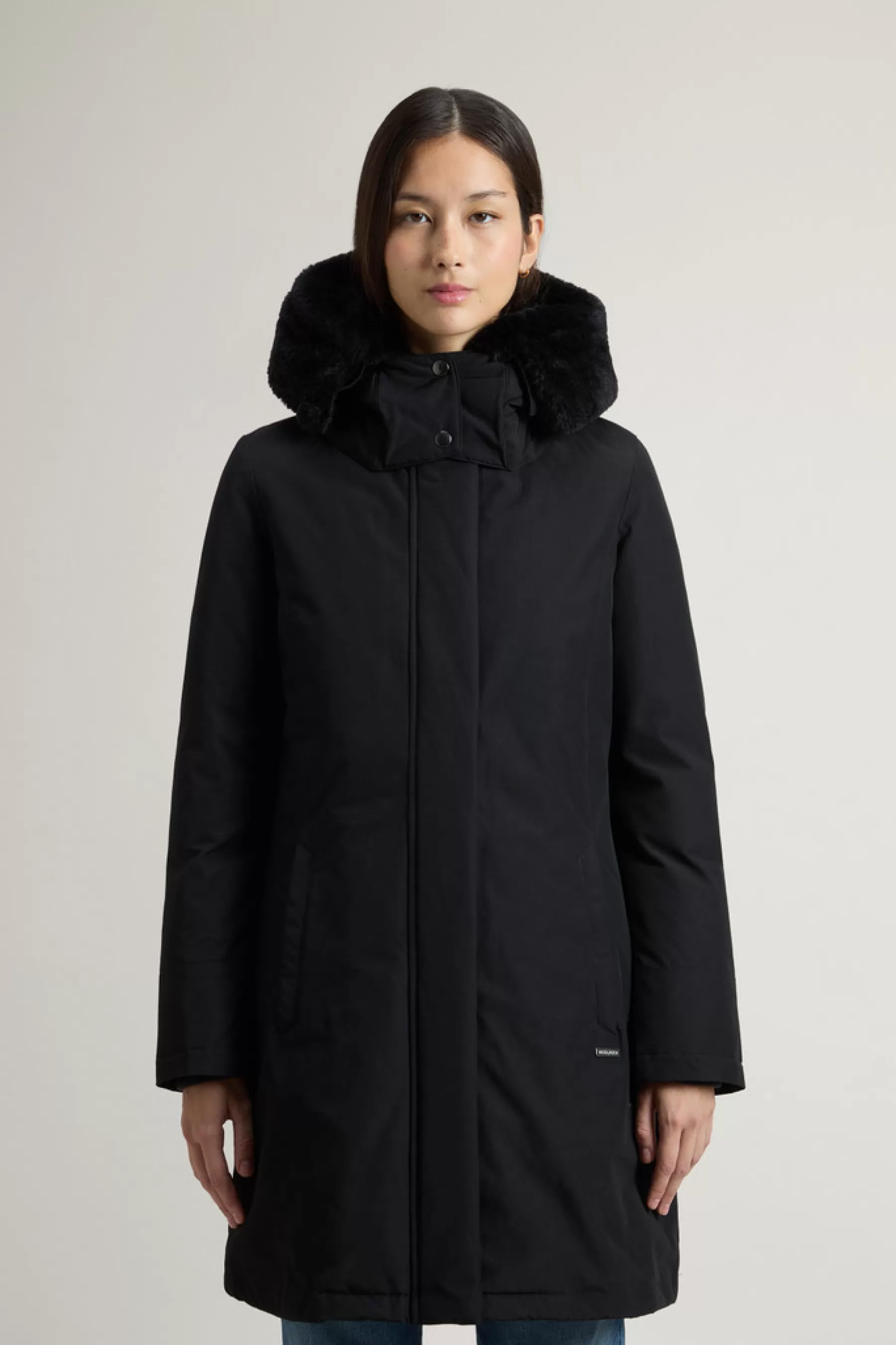 Best Sale Bow Bridge Parka van Ramar Cloth met imitatiebont DAMES Parka