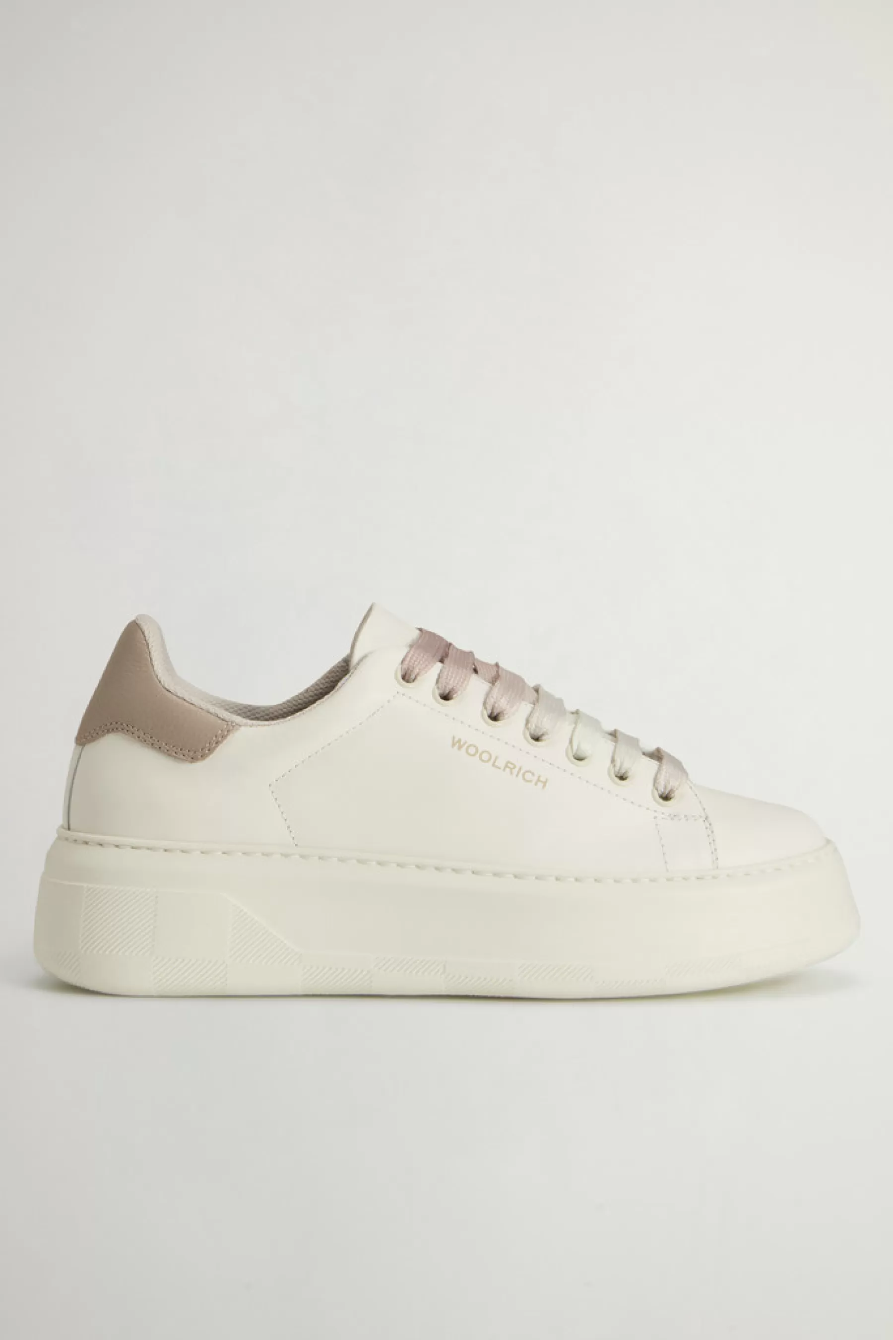 Clearance Chunky Court-sneakers van leer met contrasterend inzetstuk DAMES Sneakers