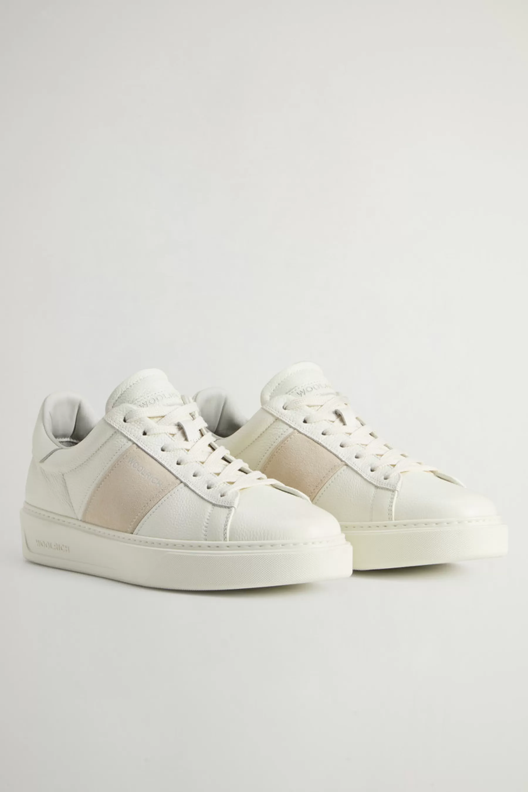 Outlet Classic Court-sneakers van getrommeld leer met suède strook Heren Sneakers