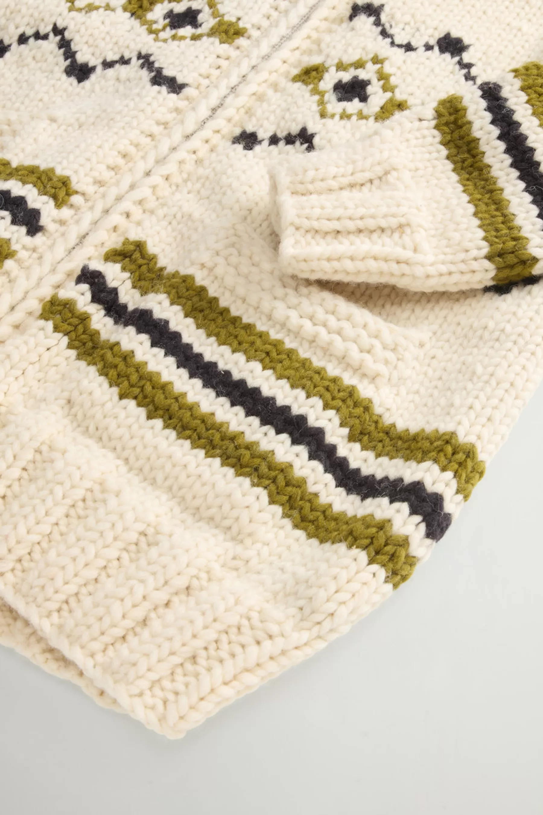 Outlet Cowichan vest van zuivere wol met contrasterend patroon by Todd Snyder DAMES Truien | Truien