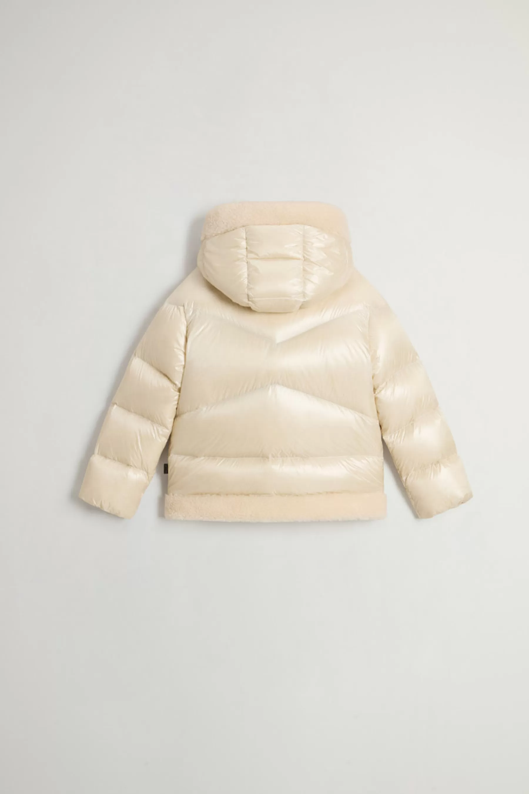Shop Donsjack voor meisjes van glanzend nylon met sherpa inzetstukken Kinderen Jassen