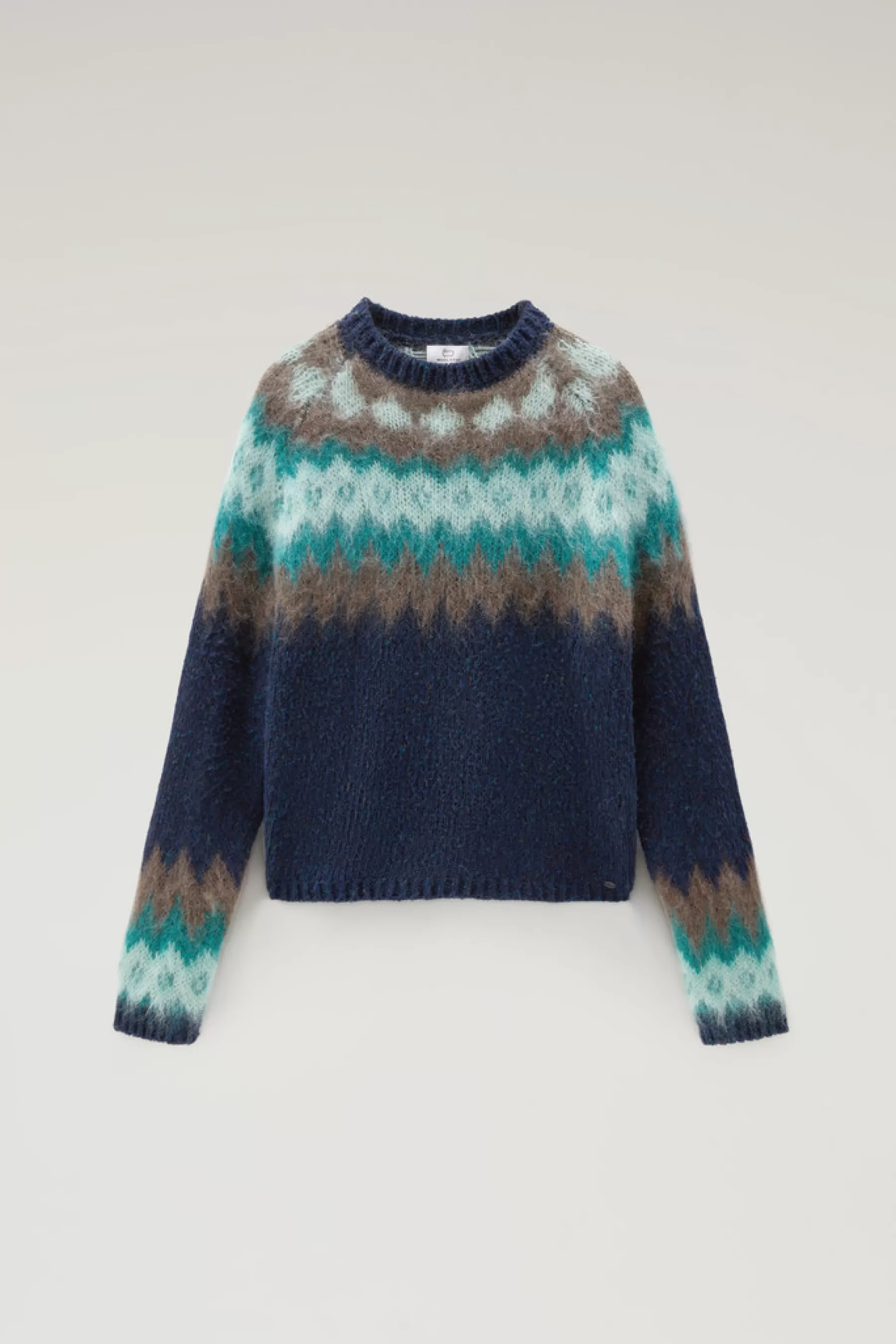 Outlet Fair Isle Pullover van wol-mohairmix DAMES Truien