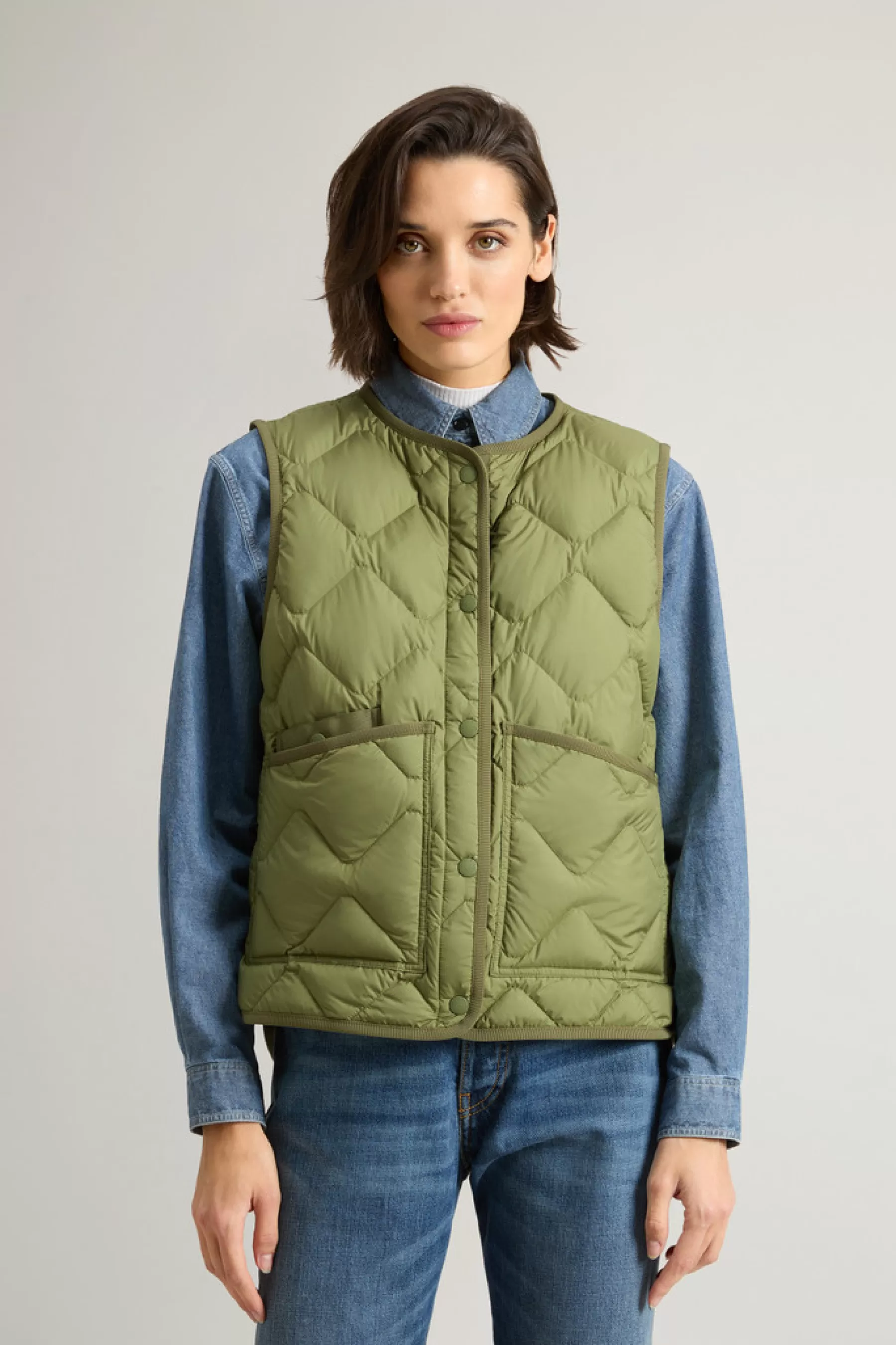 New Heritage-bodywarmer met diamantvormige wattering DAMES Bodywarmers