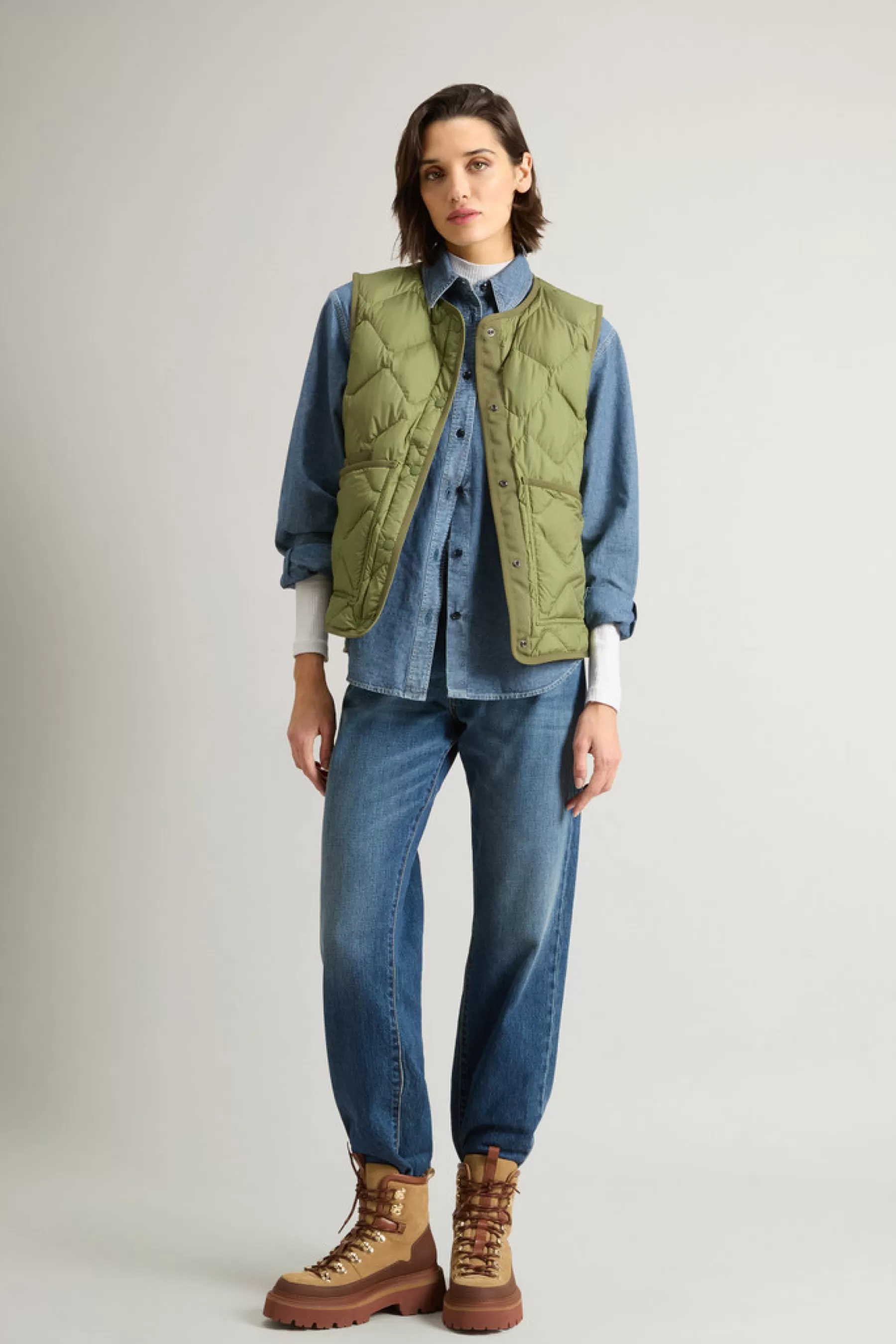 New Heritage-bodywarmer met diamantvormige wattering DAMES Bodywarmers