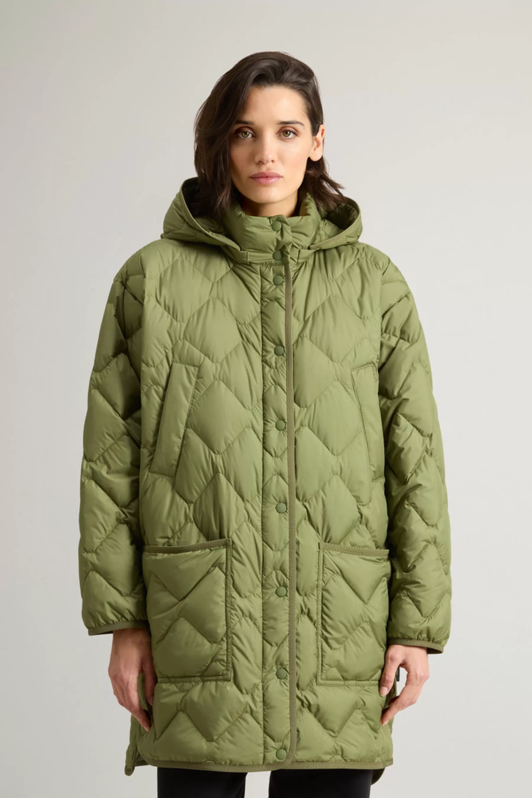 Cheap Heritage-capejack van microvezel met verwijderbare capuchon DAMES Donsjassen | Lichtgewicht Donsjassen