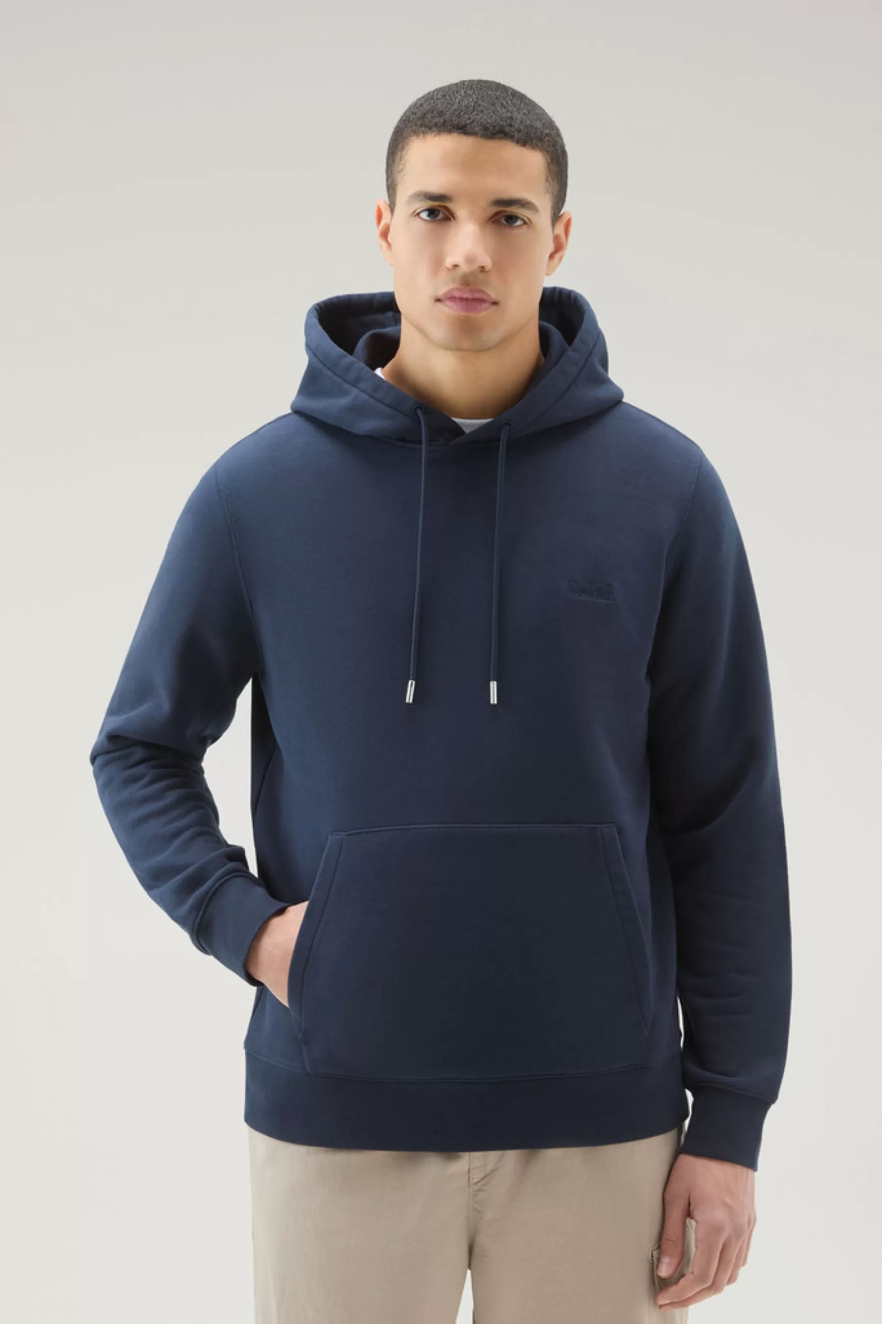 Best Sale Katoenmix hoodie met geborduurd logo Heren Sweatshirts