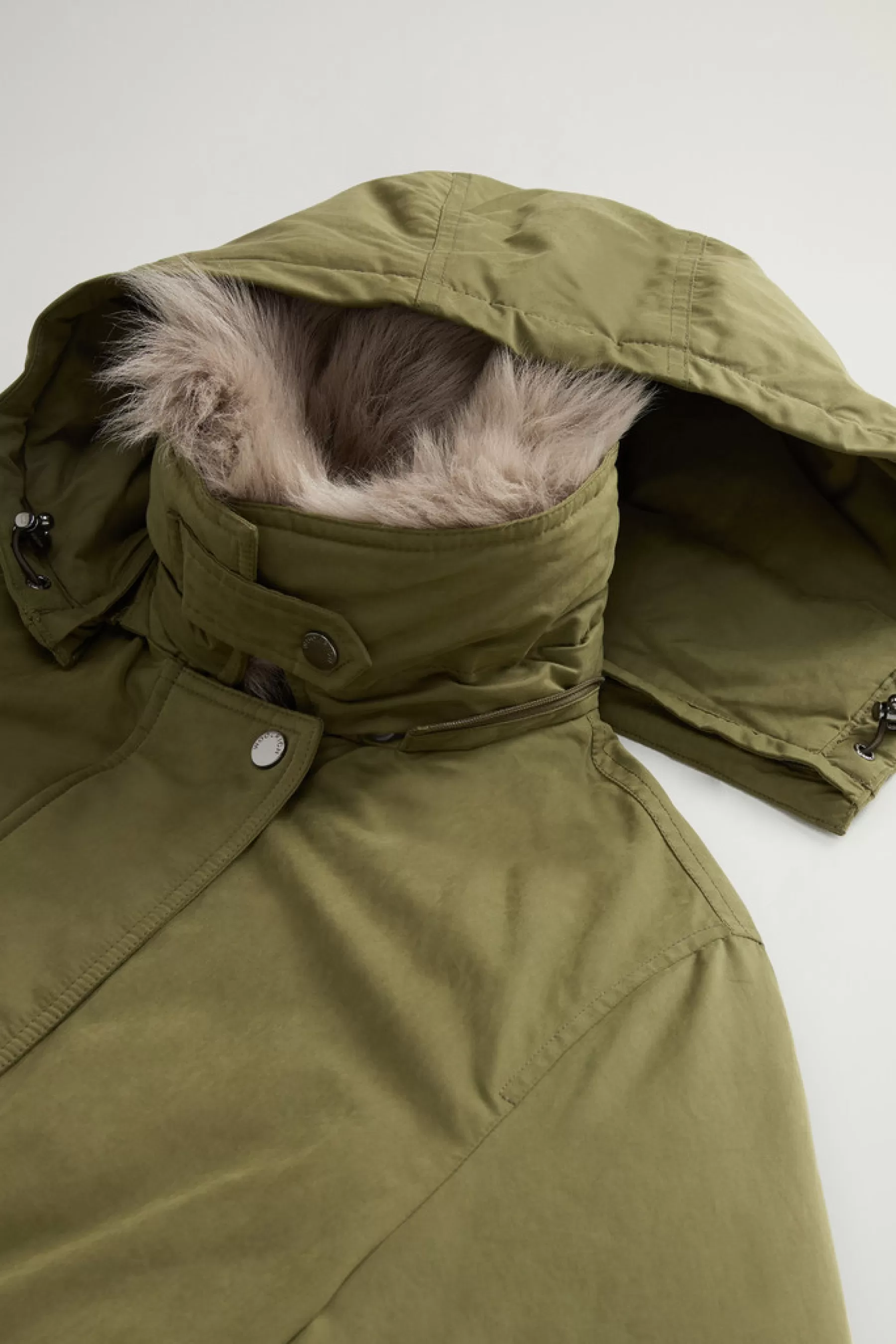 Fashion Korte Arctic Parka van Mountain Cloth met verwijderbare capuchon en bontkraag DAMES Parka