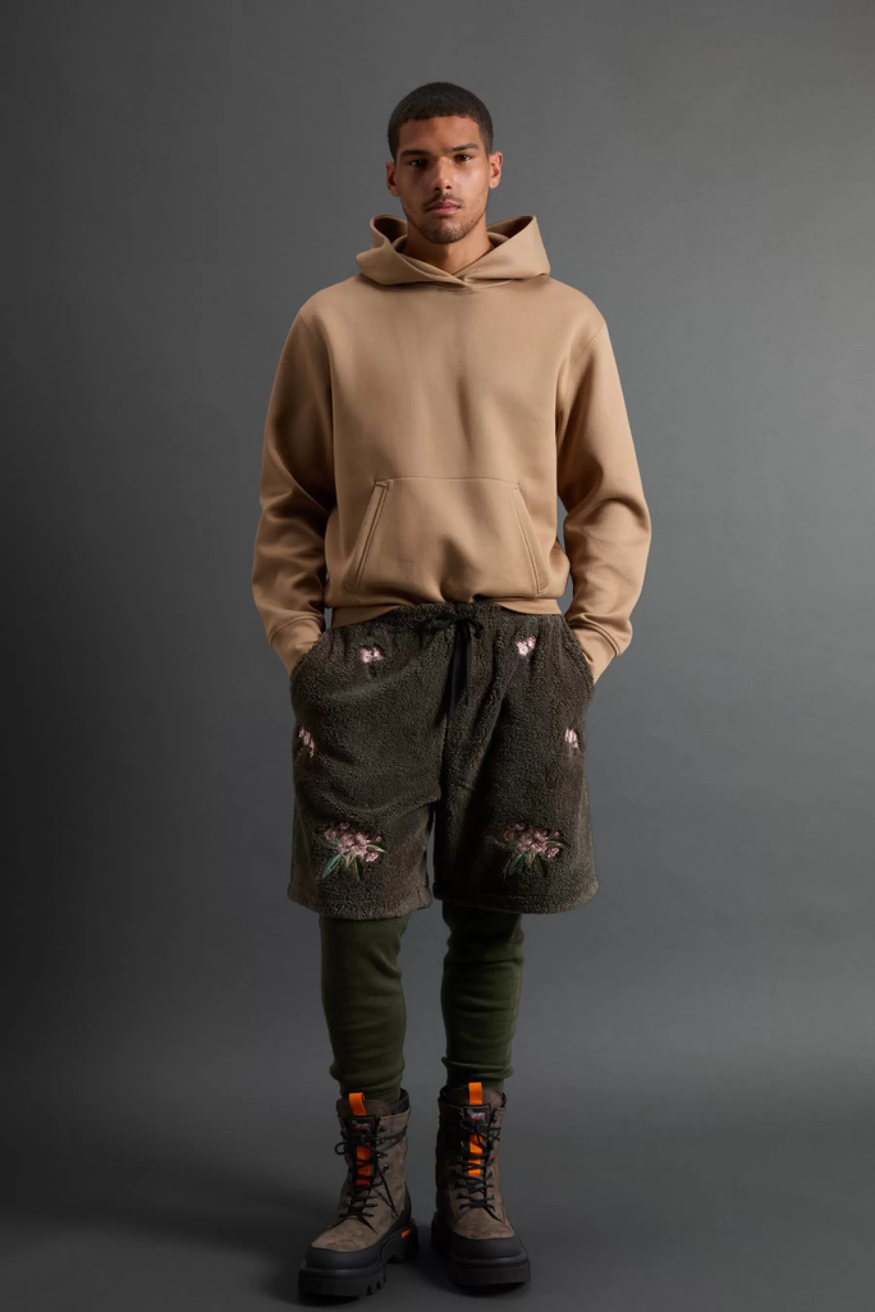 Cheap Korte broek van sherpa met geborduurde bloemen by Todd Snyder Heren Broeken En Shorts