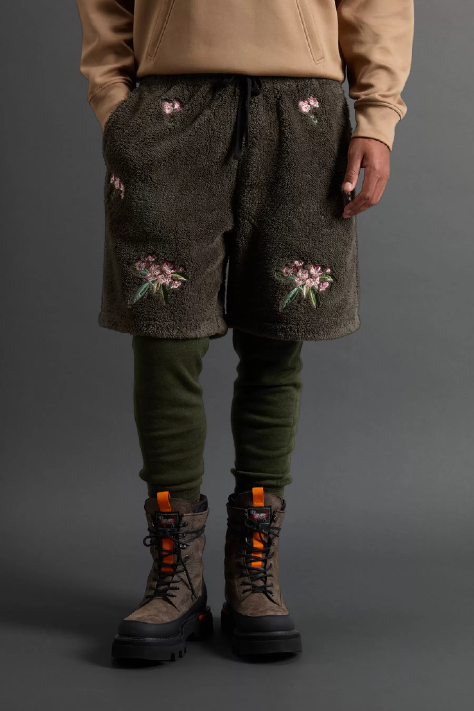 Cheap Korte broek van sherpa met geborduurde bloemen by Todd Snyder Heren Broeken En Shorts