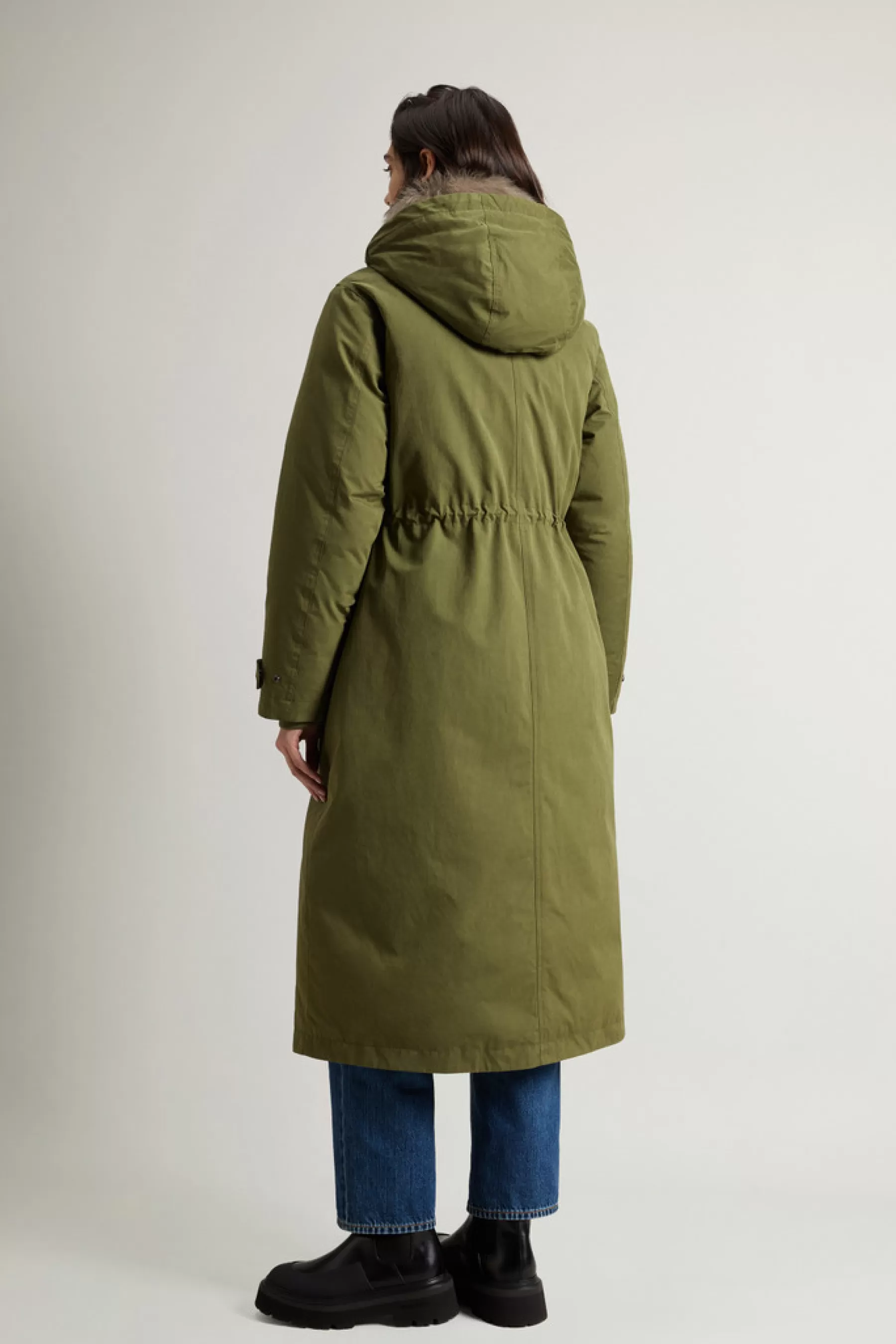Flash Sale Lange Arctic Parka van Mountain Cloth met verwijderbare capuchon en bontkraag DAMES Parka