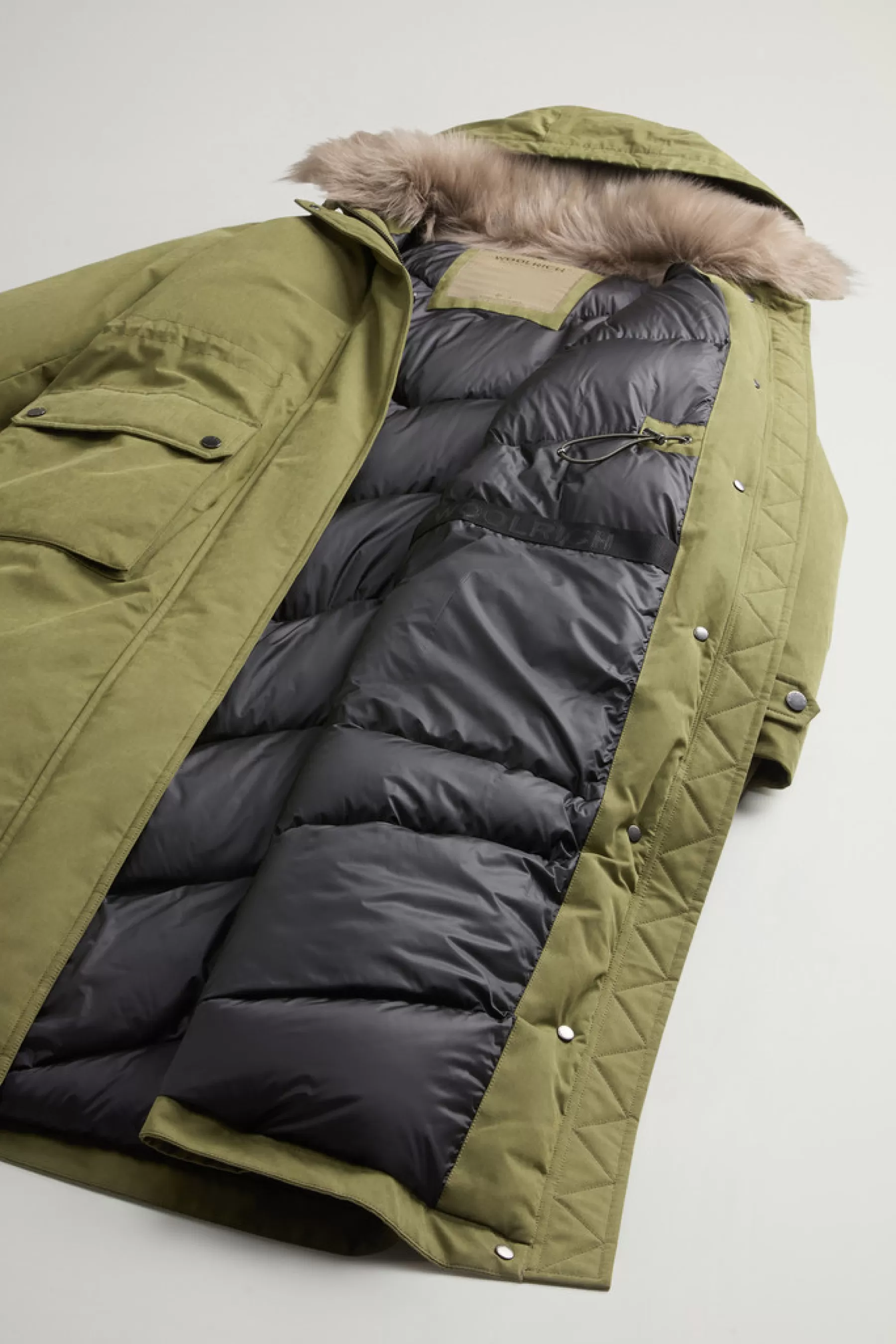 Flash Sale Lange Arctic Parka van Mountain Cloth met verwijderbare capuchon en bontkraag DAMES Parka