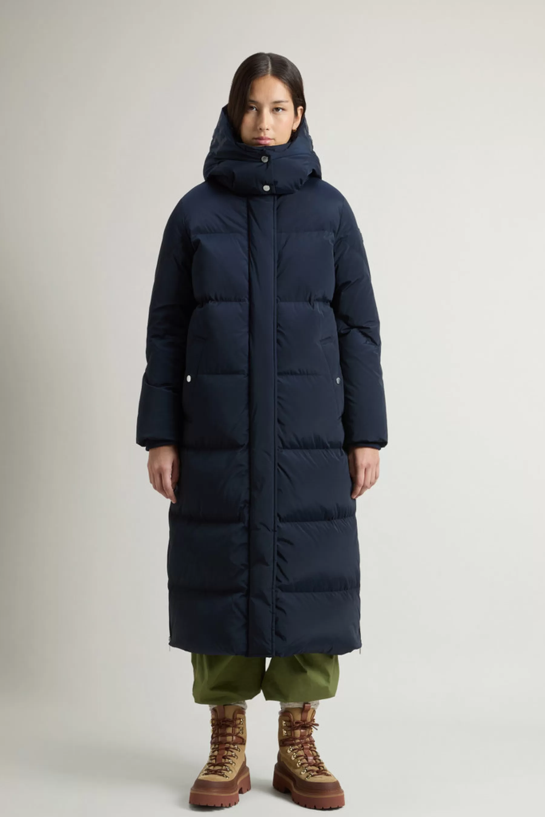 Online Lange Aurora Parka van stretchnylon DAMES Parka | Donsjassen