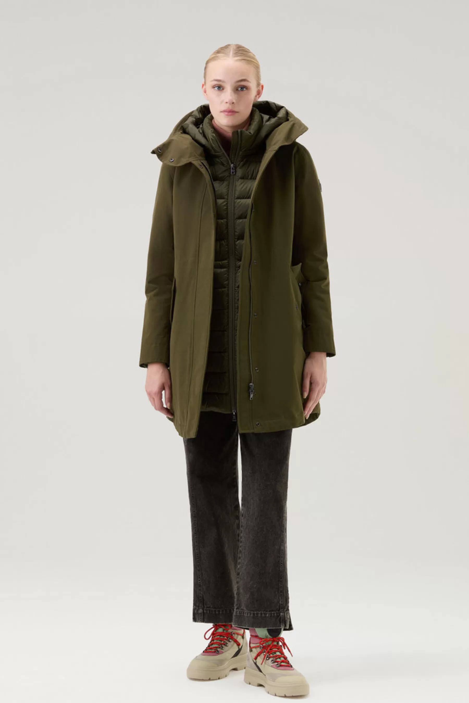 Best Militaire 3-in-1 Parka van Ramar Cloth met afneembaar gewatteerd jack DAMES Parka