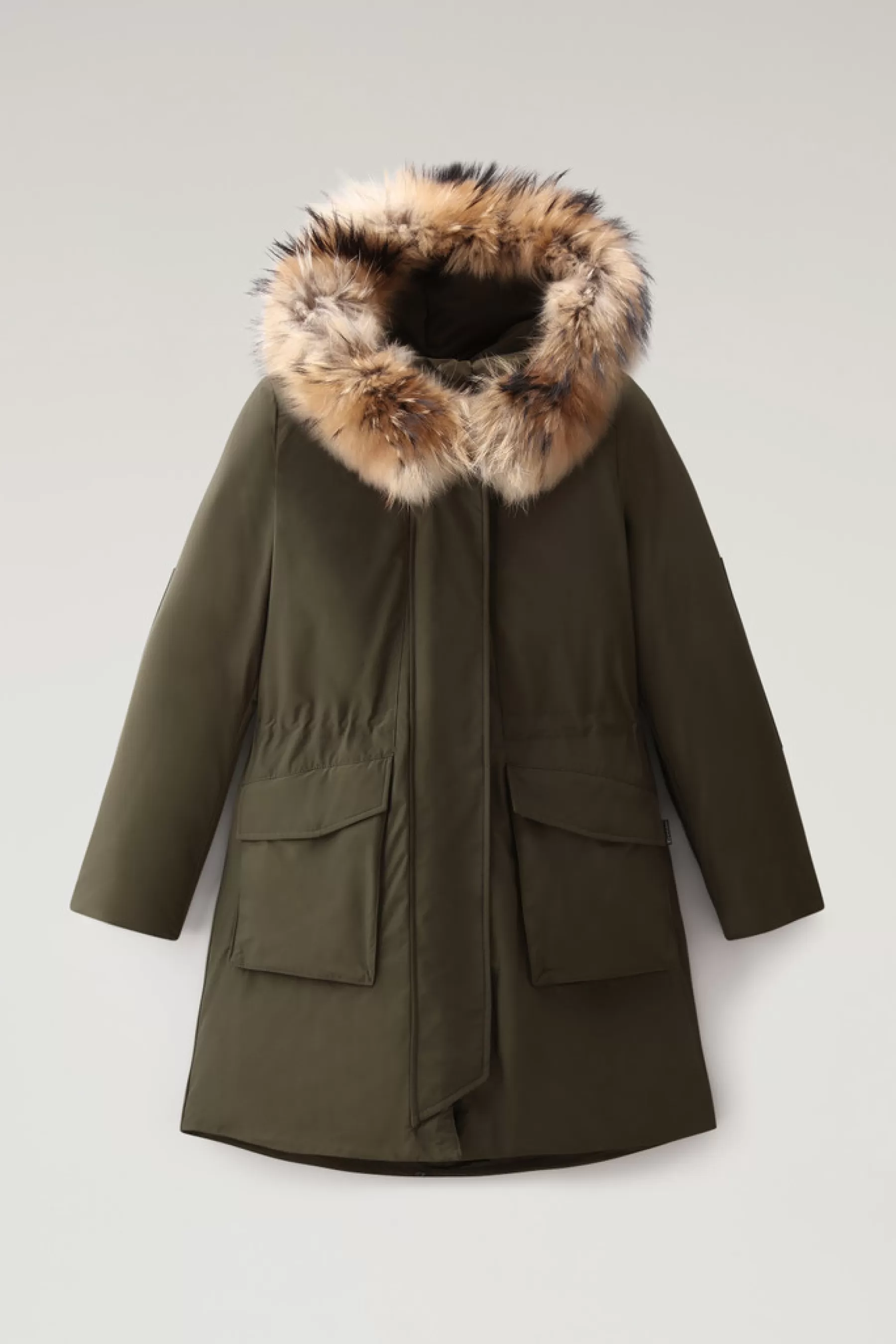 Outlet Military Parka in Urban Touch met wasbeerbont DAMES Parka