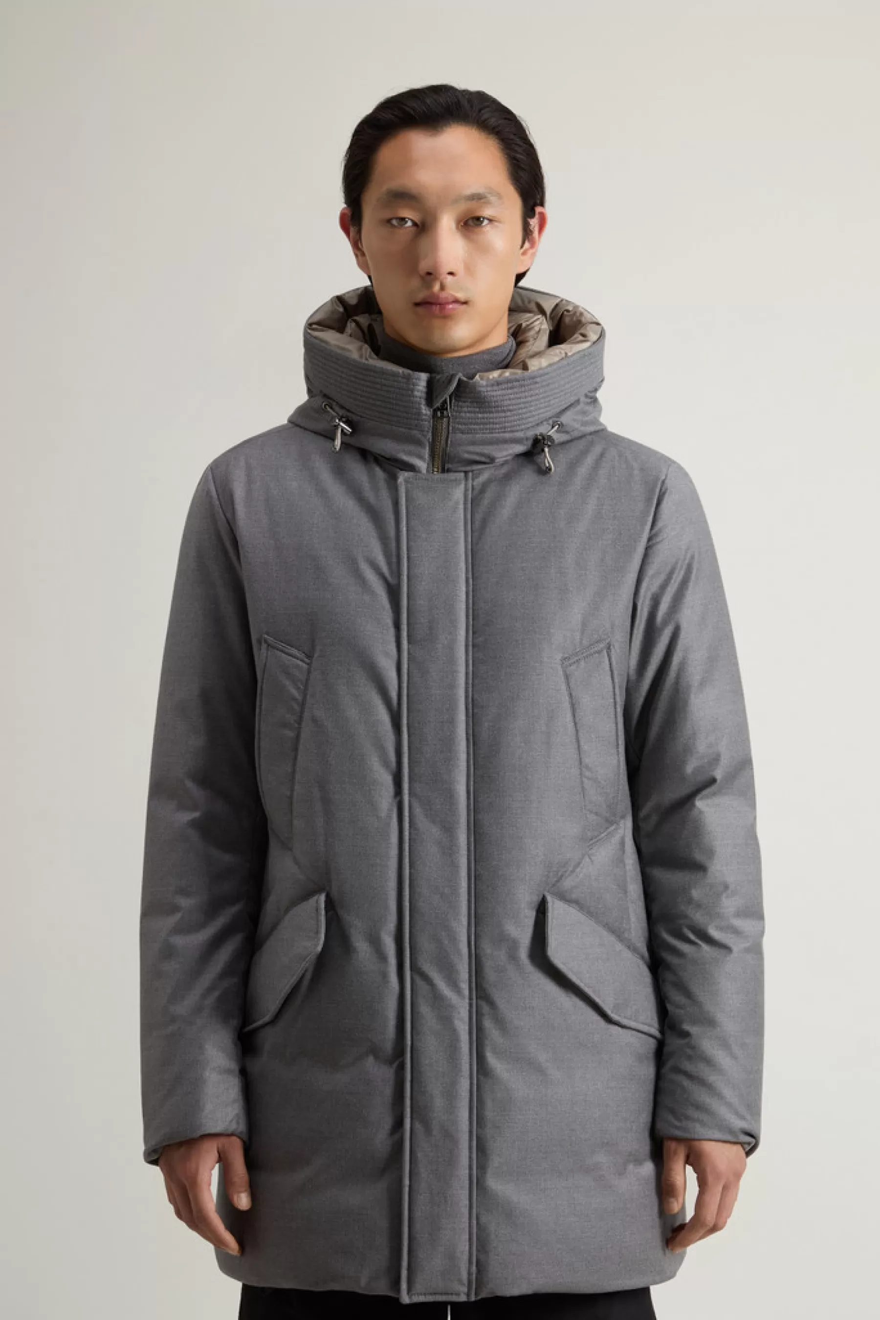 Cheap Parka van Italiaanse wol en zijde, gemaakt van een Loro Piana-stof Heren Parka | Jassen