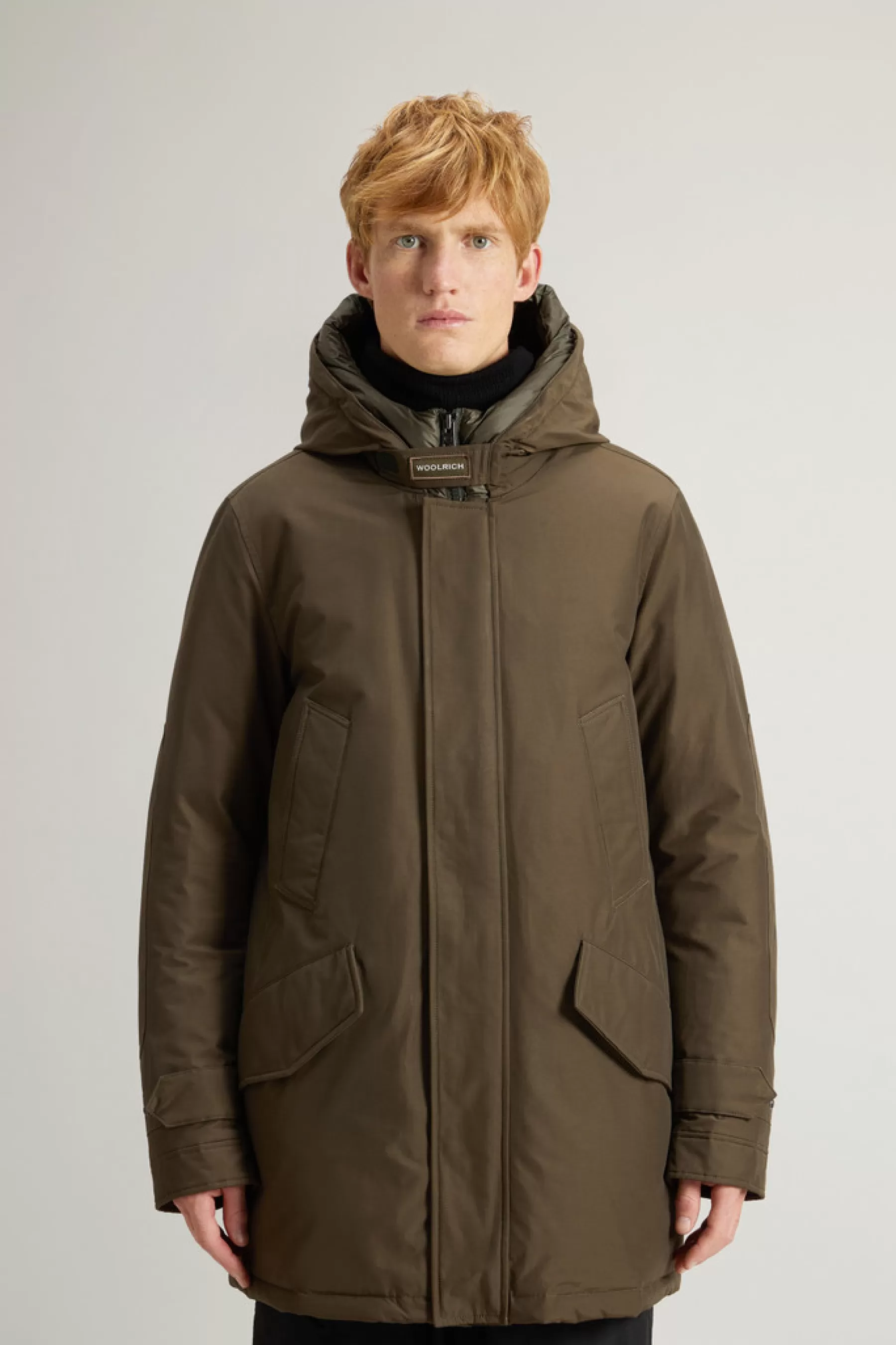 Outlet Polar Parka van Ramar Cloth met hoge kraag Heren Parka