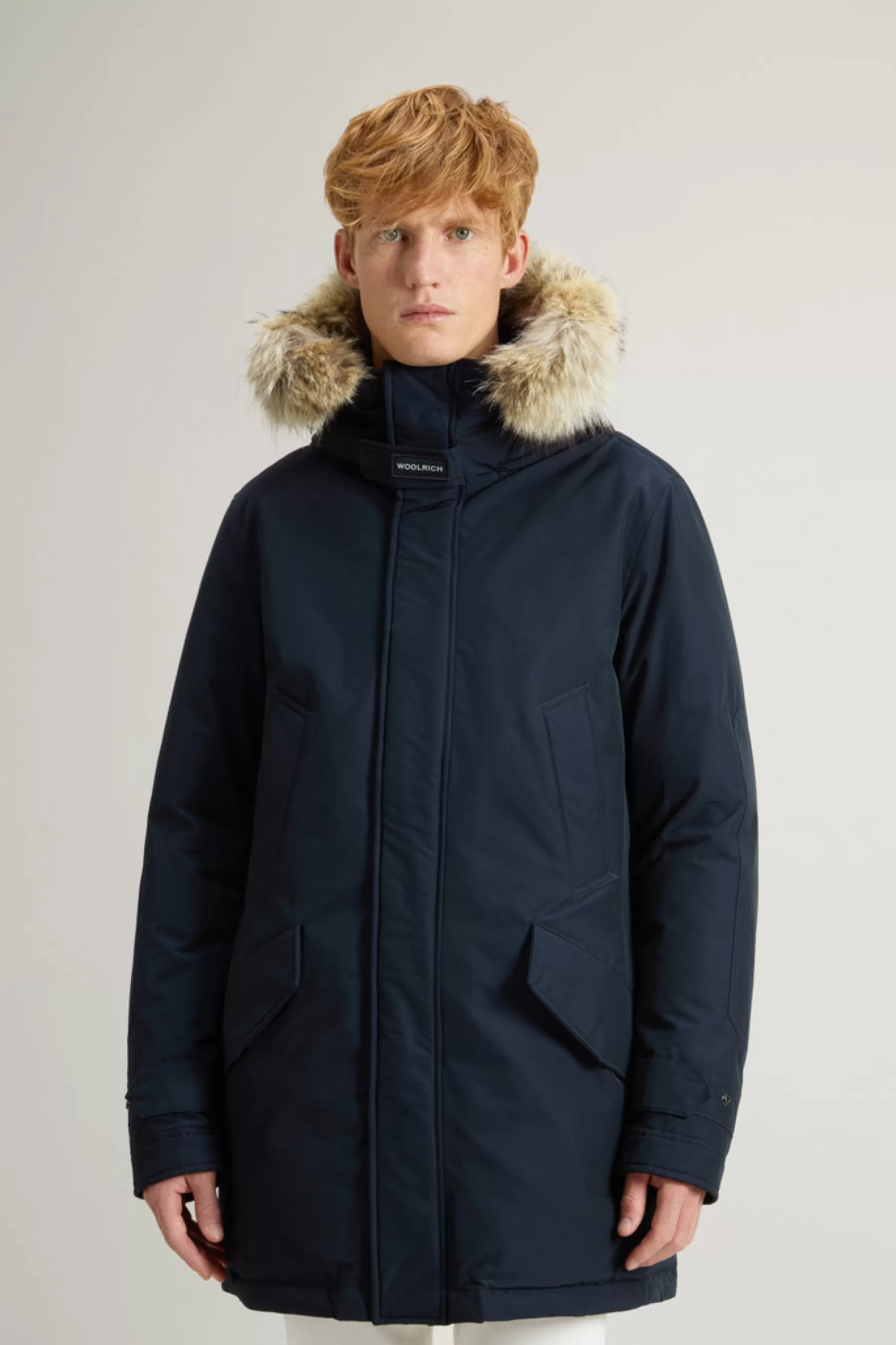Best Sale Polar Parka van Ramar Cloth-stof met hoge kraag en bontrand Heren Parka