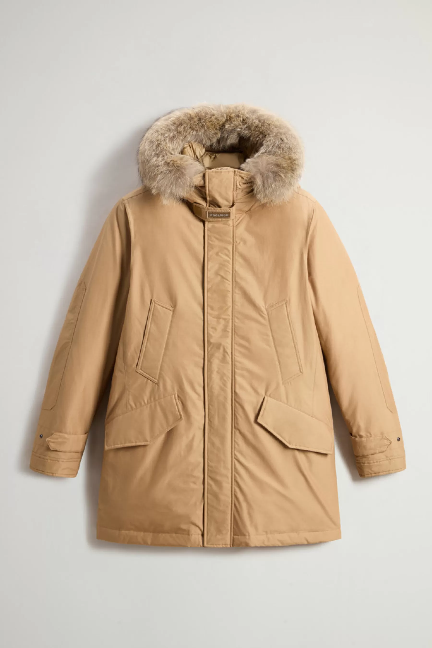Discount Polar Parka van Ramar Cloth-stof met hoge kraag en bontrand Heren Parka