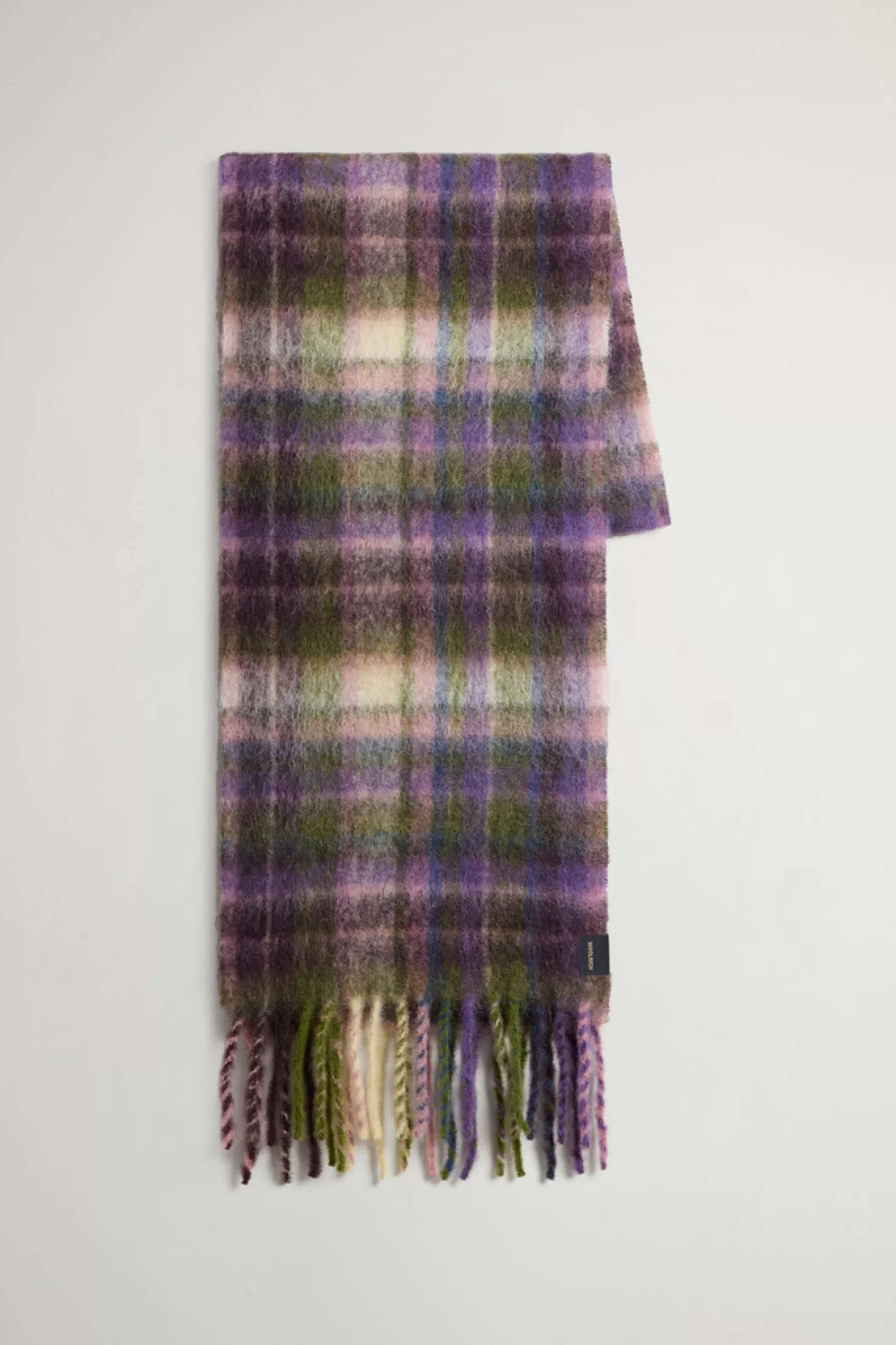 Best Sale Sjaal van alpaca, mohair en onbewerkte wol met geruit patroon DAMES Sjaals En Handschoenen