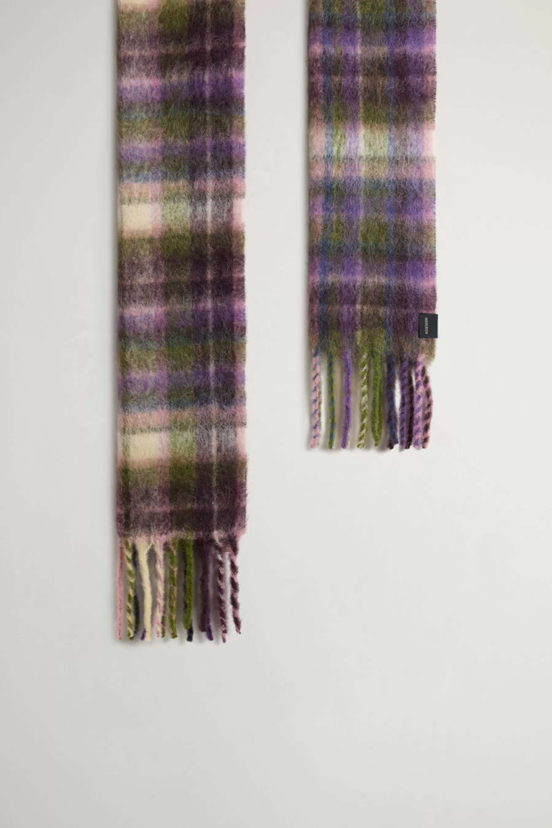 Best Sale Sjaal van alpaca, mohair en onbewerkte wol met geruit patroon DAMES Sjaals En Handschoenen