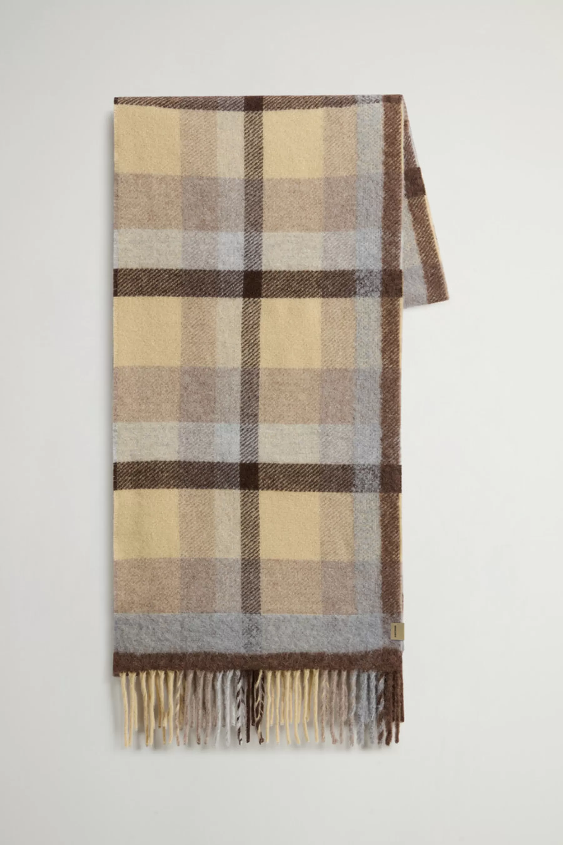 Flash Sale Sjaal van een mix van wol en alpaca met ruitpatroon DAMES Sjaals En Handschoenen