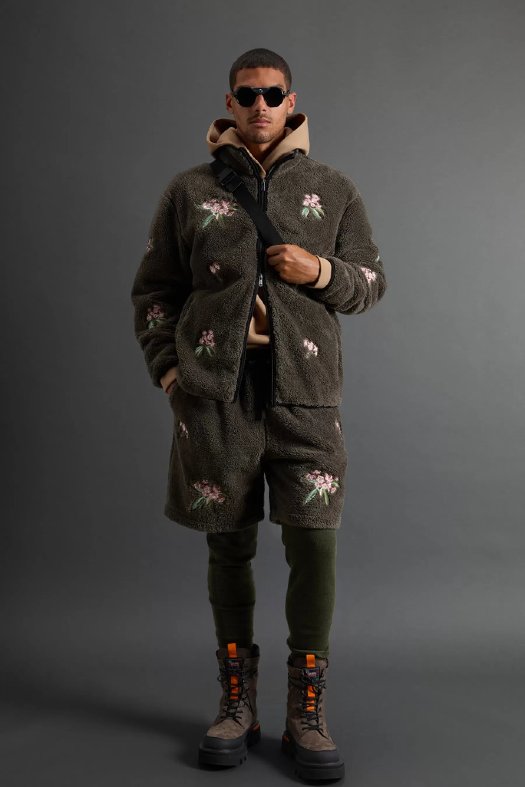 Cheap Sweater van sherpa met geborduurde bloemen by Todd Snyder Heren Jassen | Sweatshirts