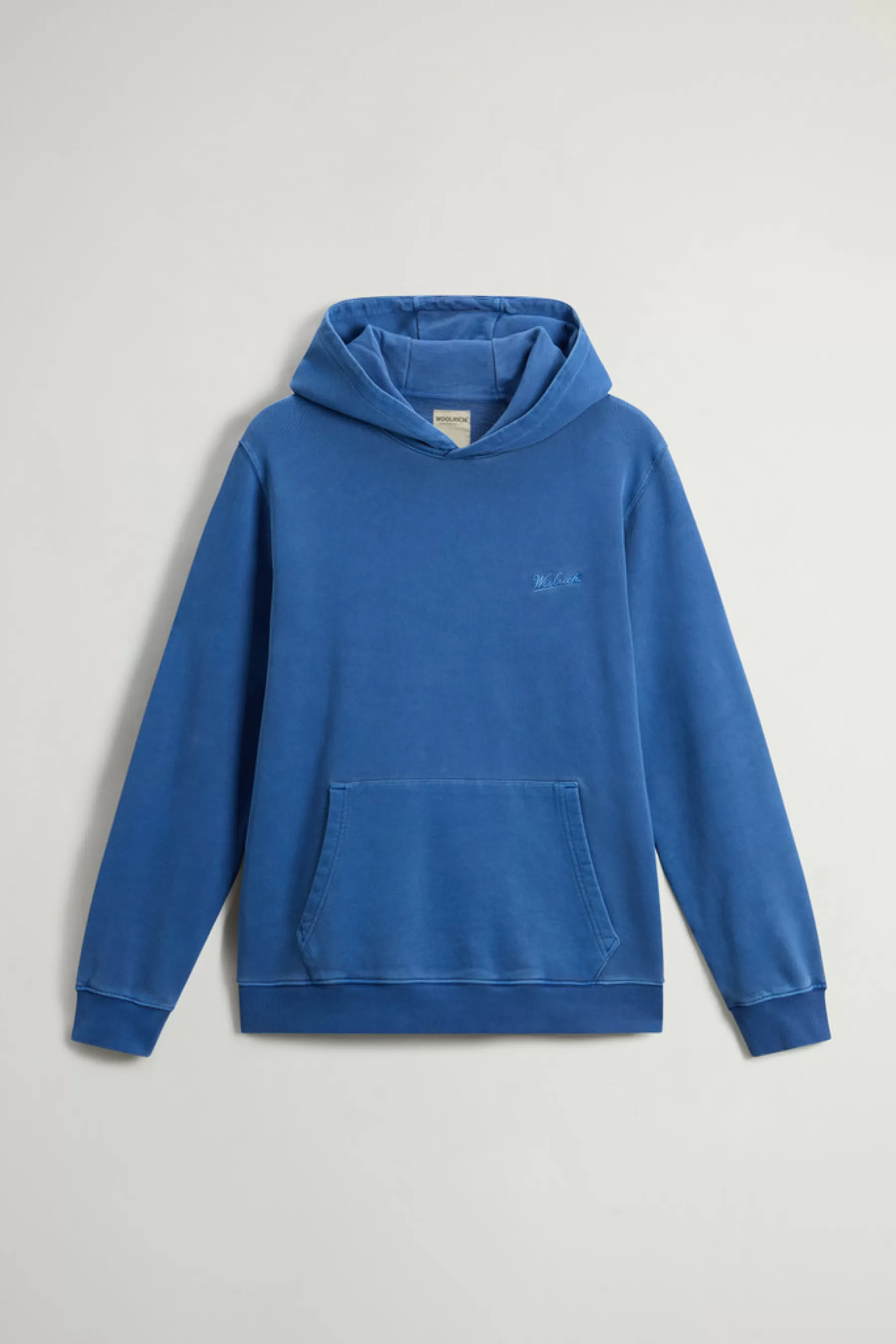 Store Sweater van zuiver achteraf geverfd katoen met capuchon en geborduurd logo Heren Sweatshirts