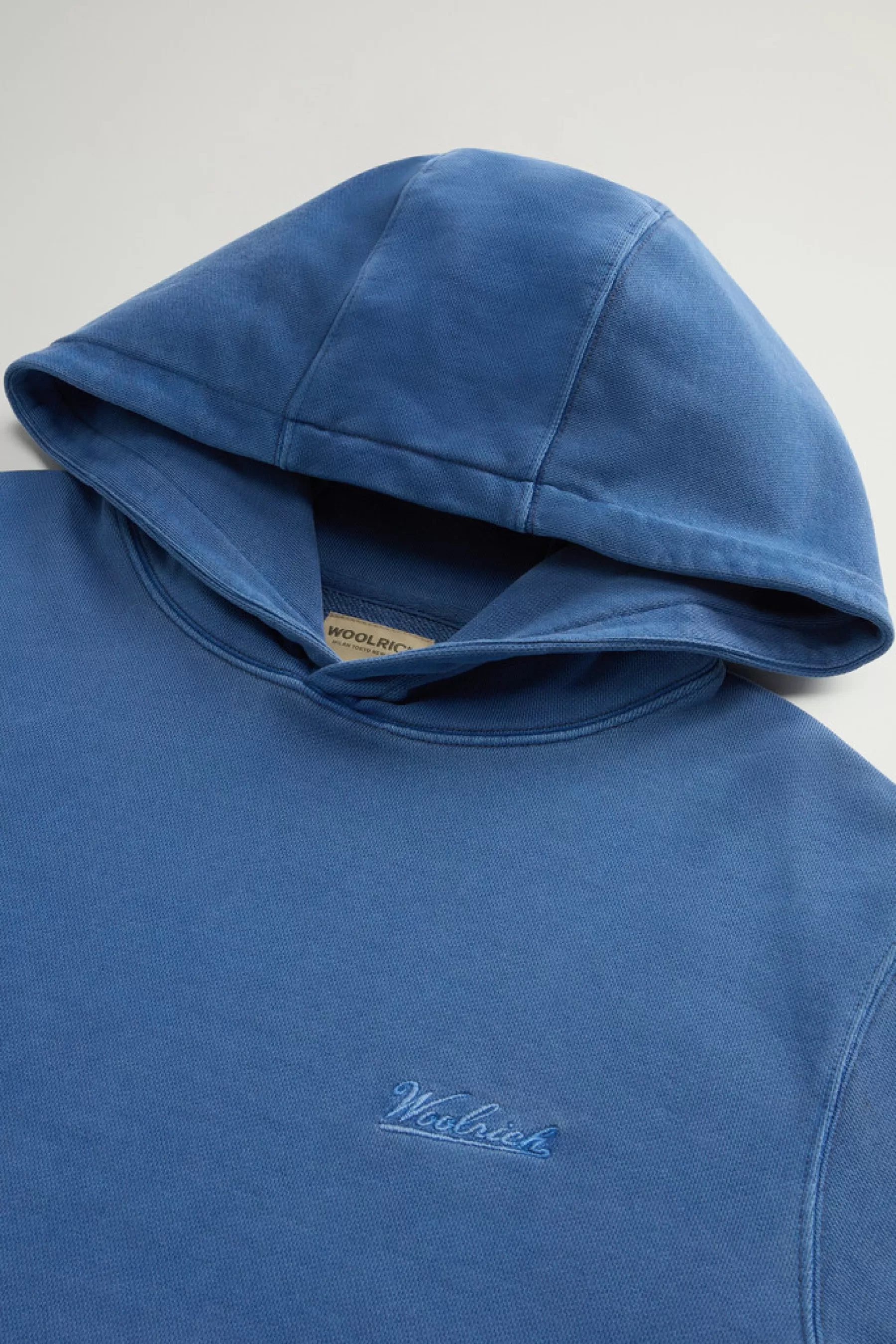 Store Sweater van zuiver achteraf geverfd katoen met capuchon en geborduurd logo Heren Sweatshirts