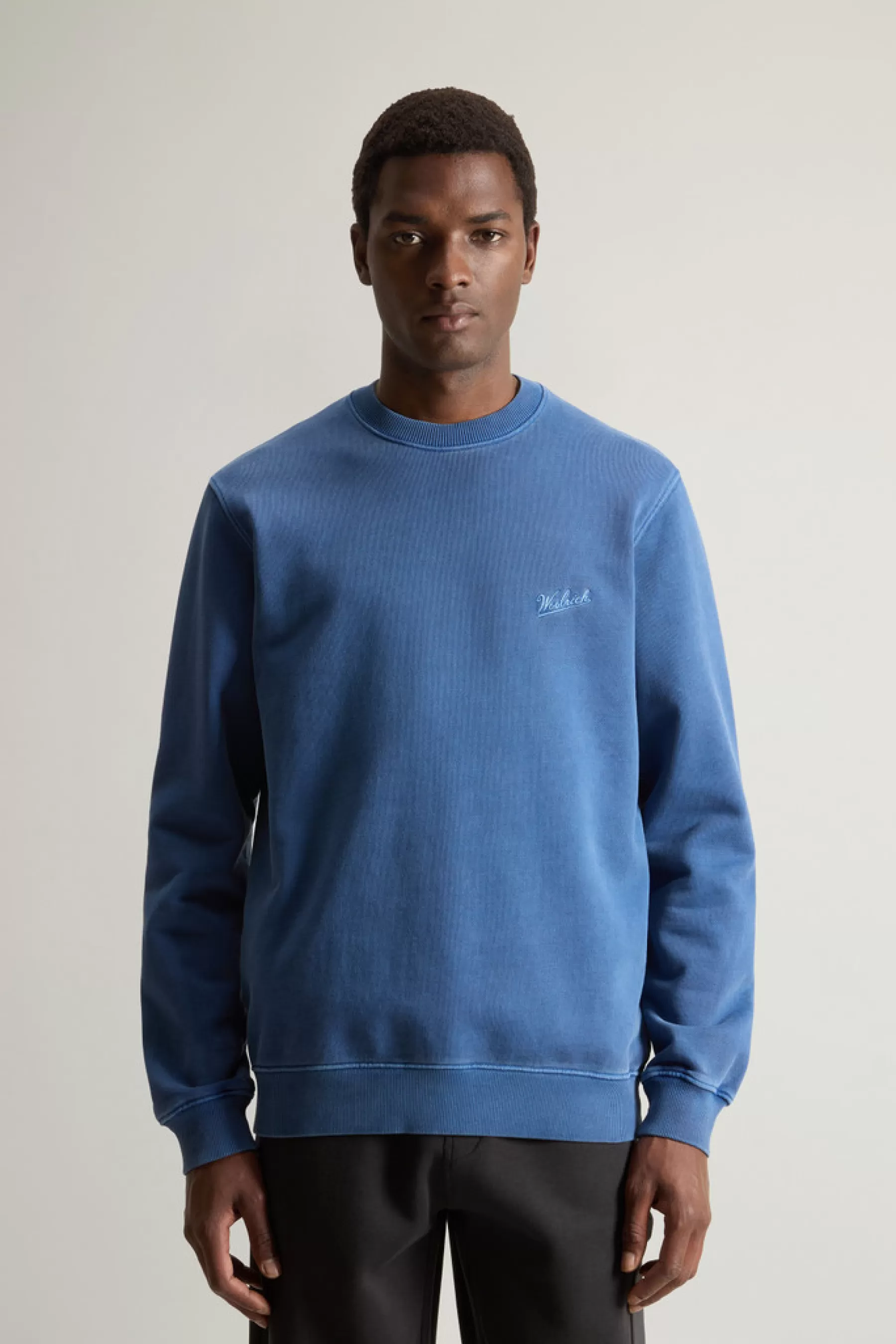 Best Sweater van zuiver achteraf geverfd katoen met geborduurd logo Heren Sweatshirts